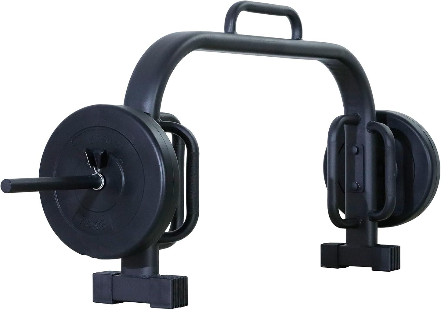 Hex Bar Trap für Kniebeugen und Kreuzheben, Schwarz Offene, mit 2x7.5kg Hantelscheiben