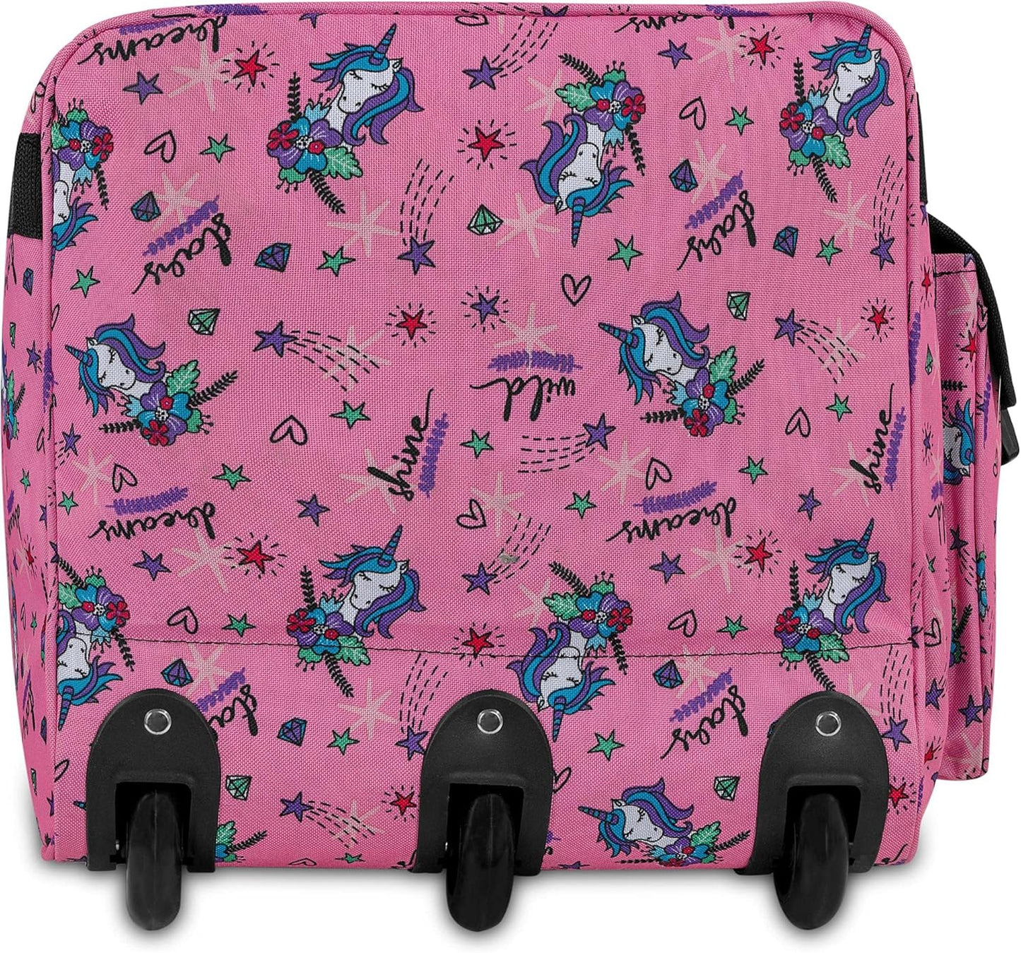 Reise- und Sporttasche mit Trolleyfunktion, Einhorn Pink XXL
