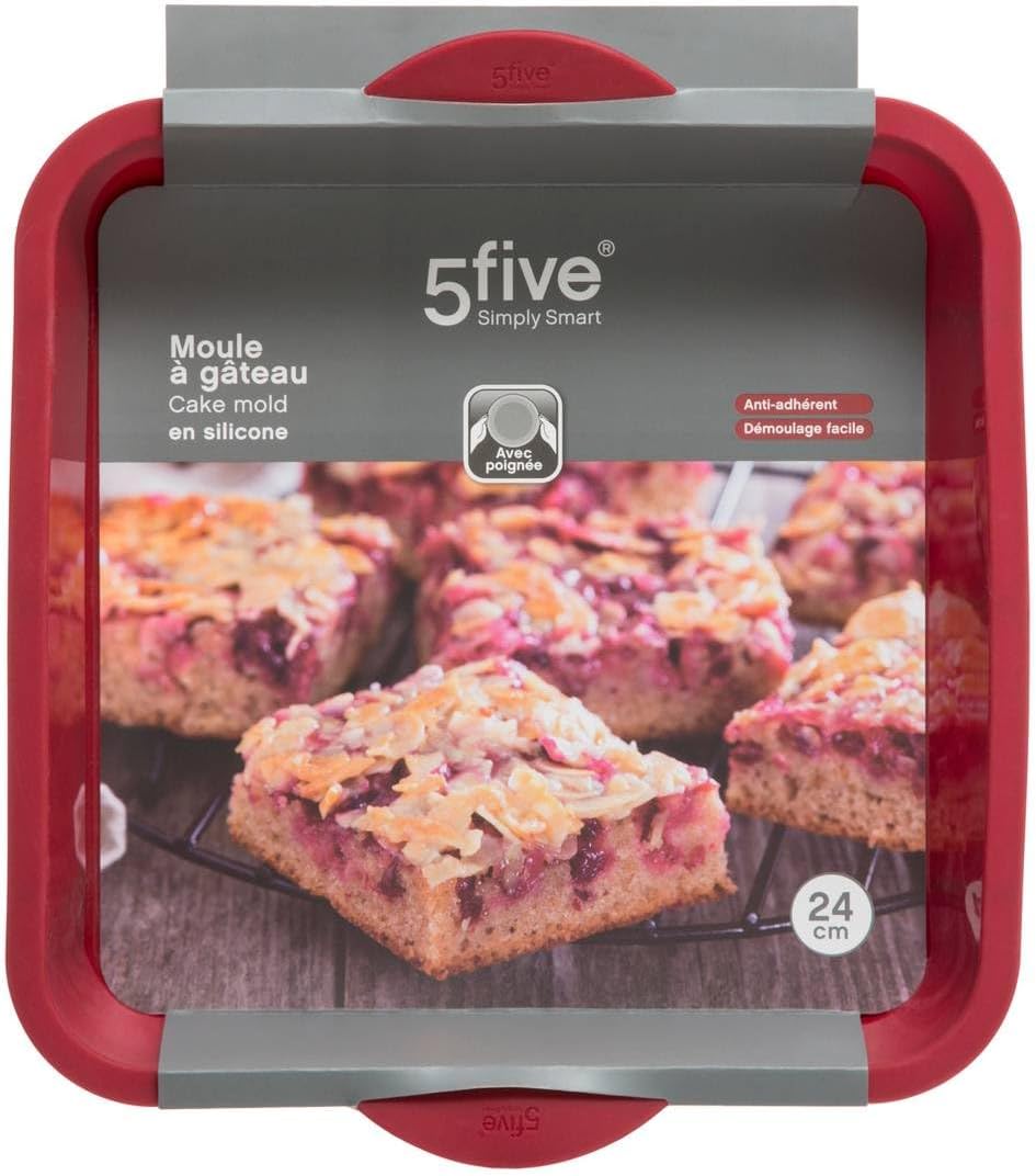 Quadratische Silikon-Kuchenform mit Griffen