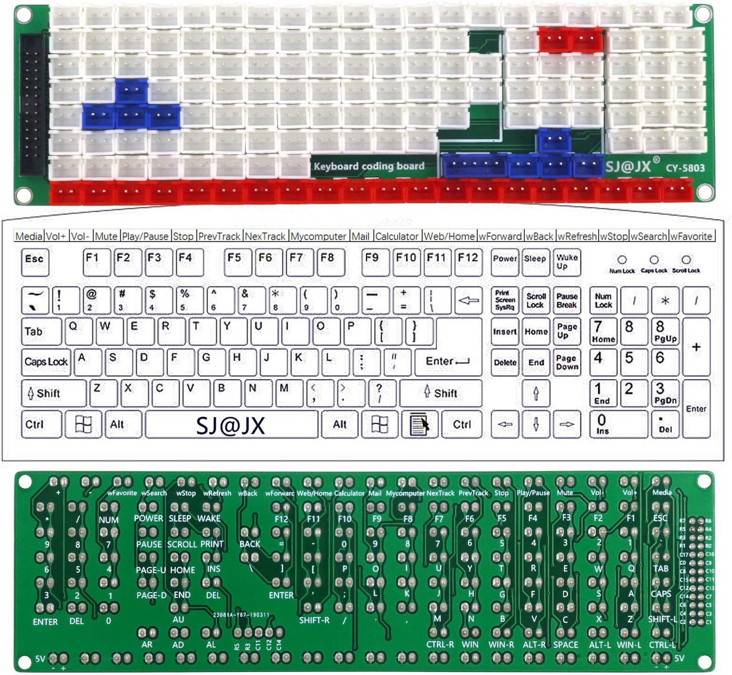 Keyboard Encoder Board (104 Tasten), 104 key