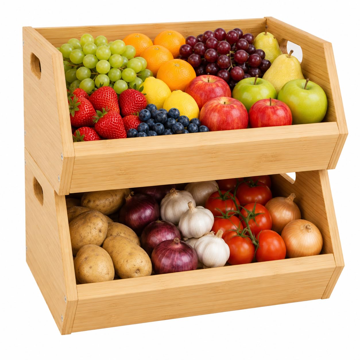 2-stufiger Bambus Obstkorb, 2-stufiger Obstkorb