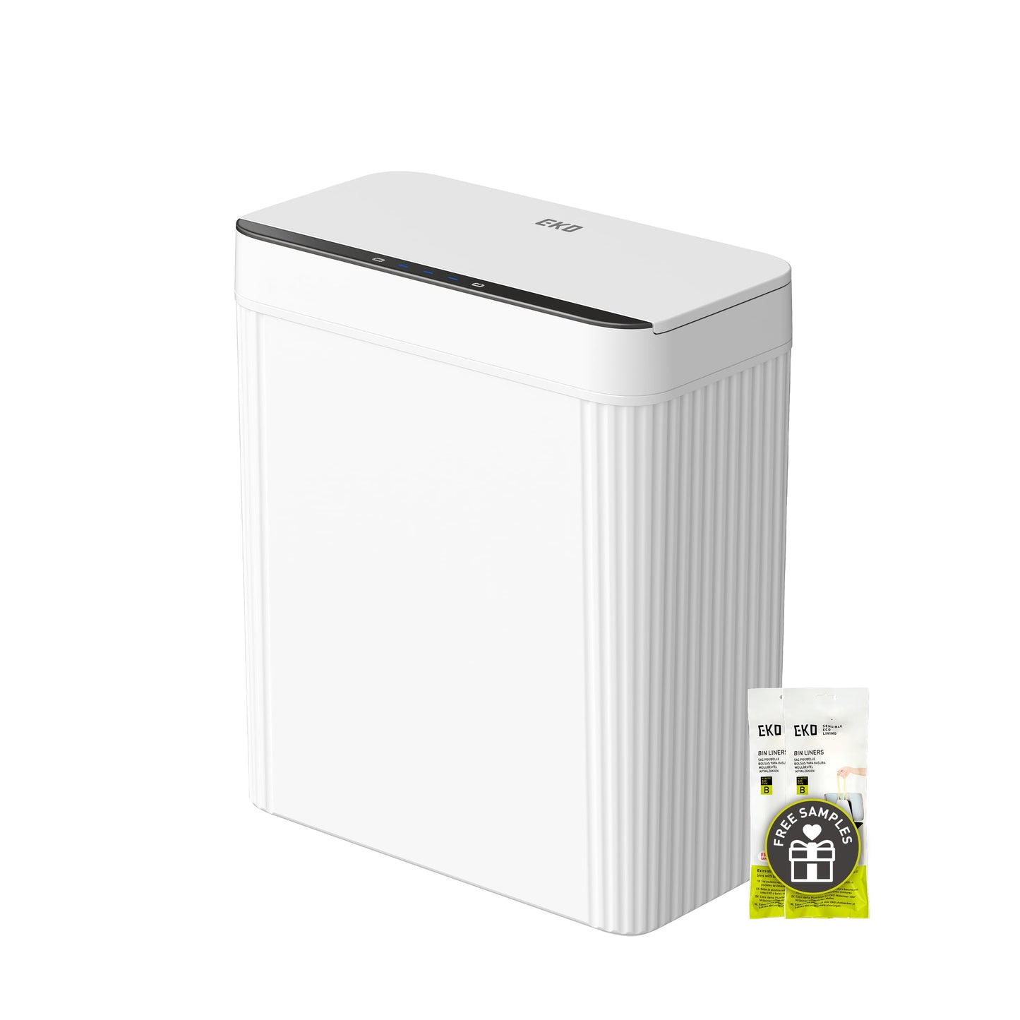 Sensor-Mülleimer Brio Slim, Brio 10L-Weiss