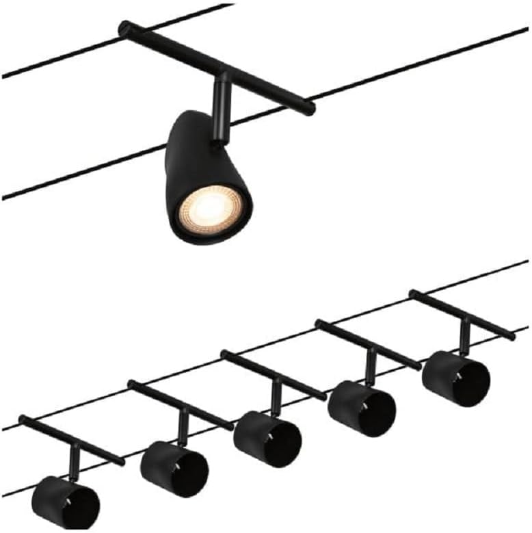 5er-Set Seilsystem CorDuo, 5er-Set Cup Schwarz Matt, Chrom