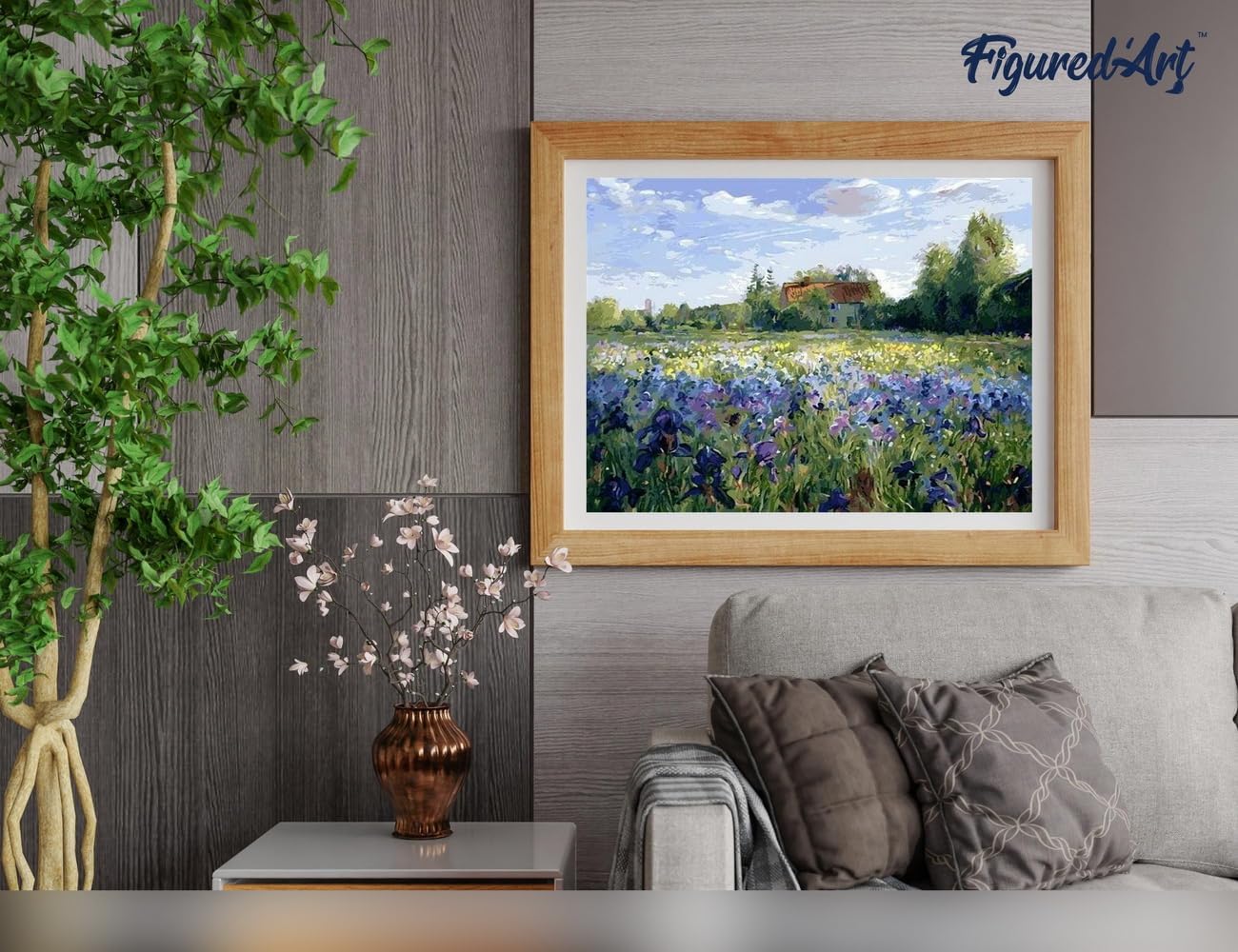 Malen Nach Zahlen Set Auf dem Land, Auf dem Land 40x50cm Mit Keilrahmen (nicht gespannt)