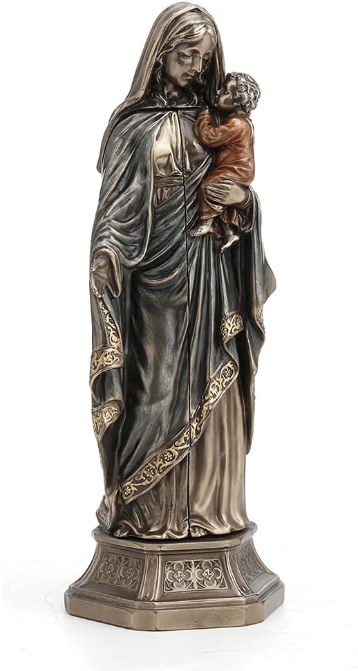 Triptychon Madonna und Jesuskind, Length 3 * Width 2 3/4 * Height 7 7/8 (Inch) / Bronze