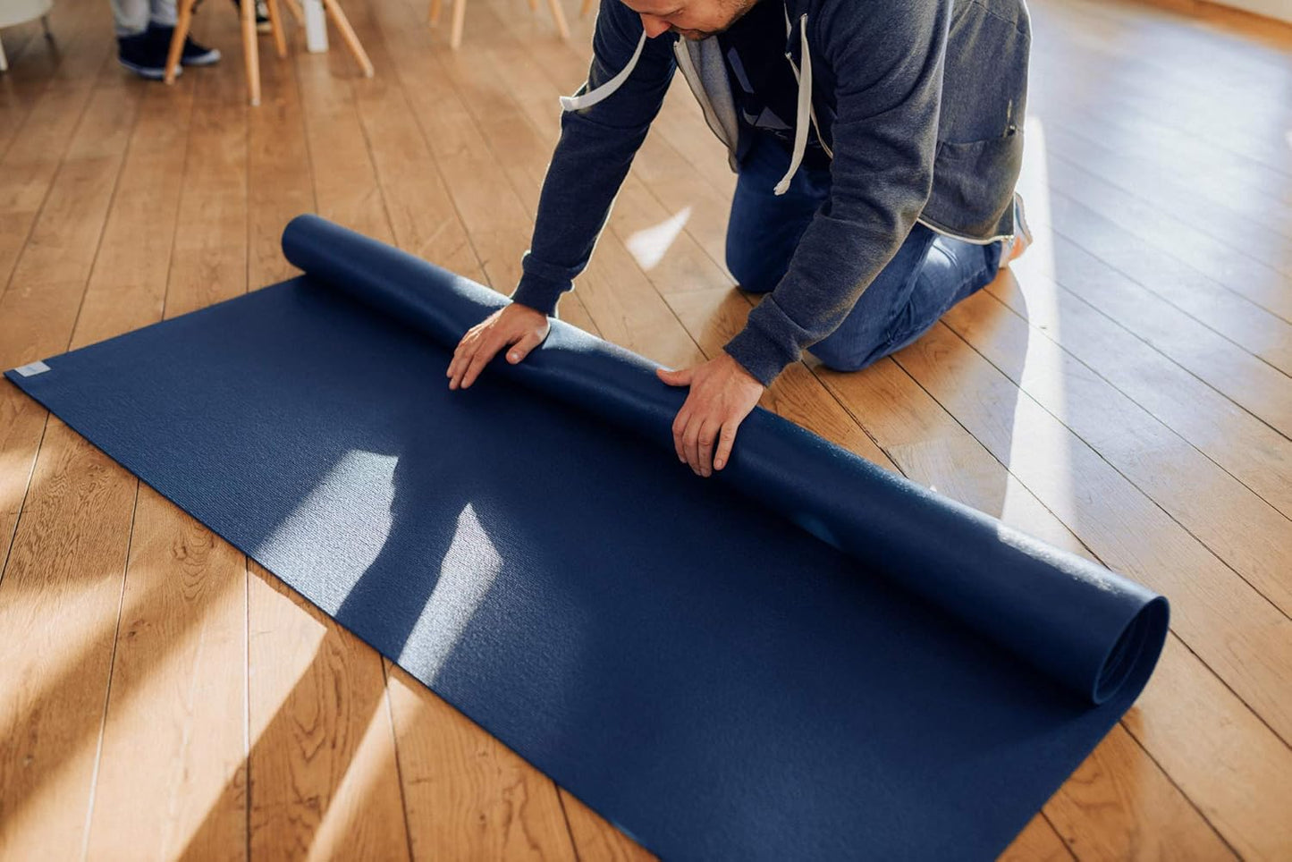 Anti-Rutsch Krabbelmatte 60x120 cm, 60x120 cm (1er Pack), Blau