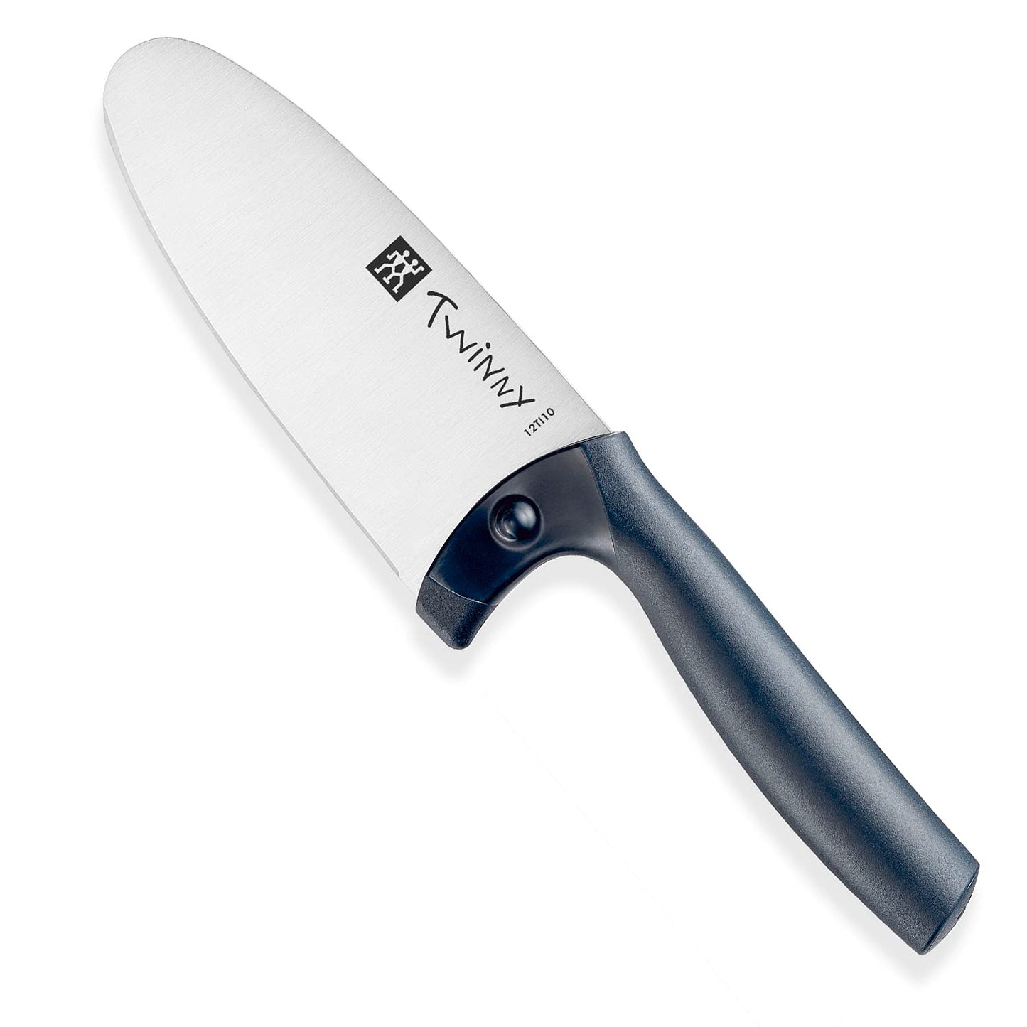 Twinny Kinderkochmesser mit Fingerschutz, Abgerundete Klinge, Blau