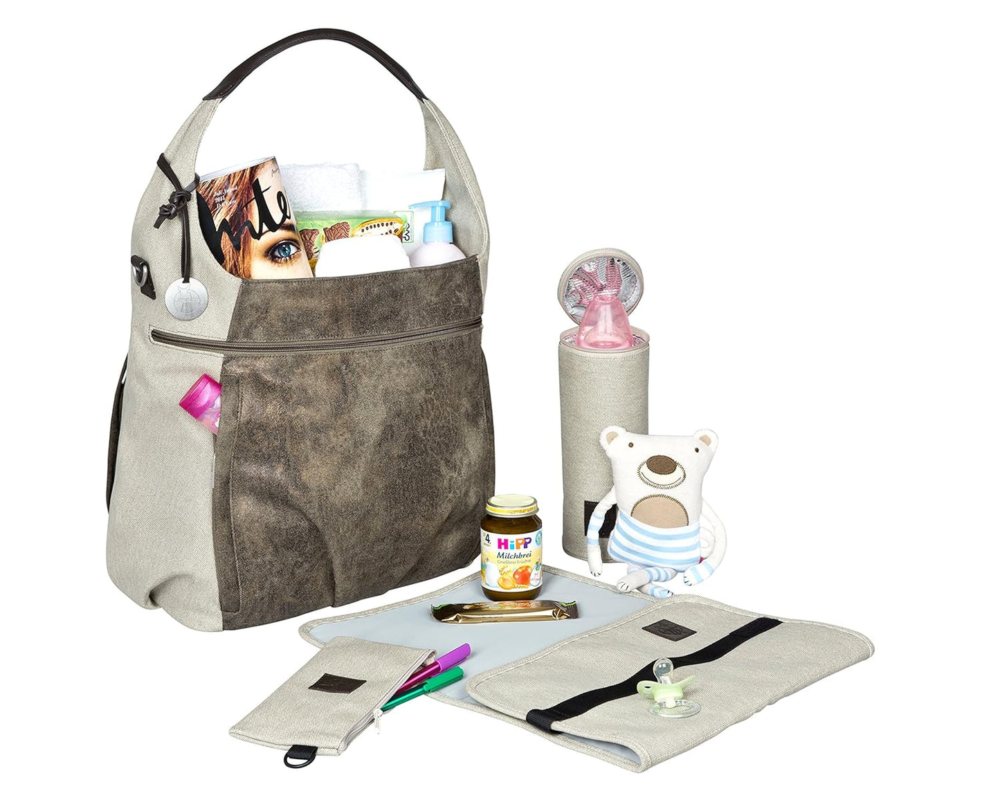 Hobo Bag Wickeltasche, Oliv