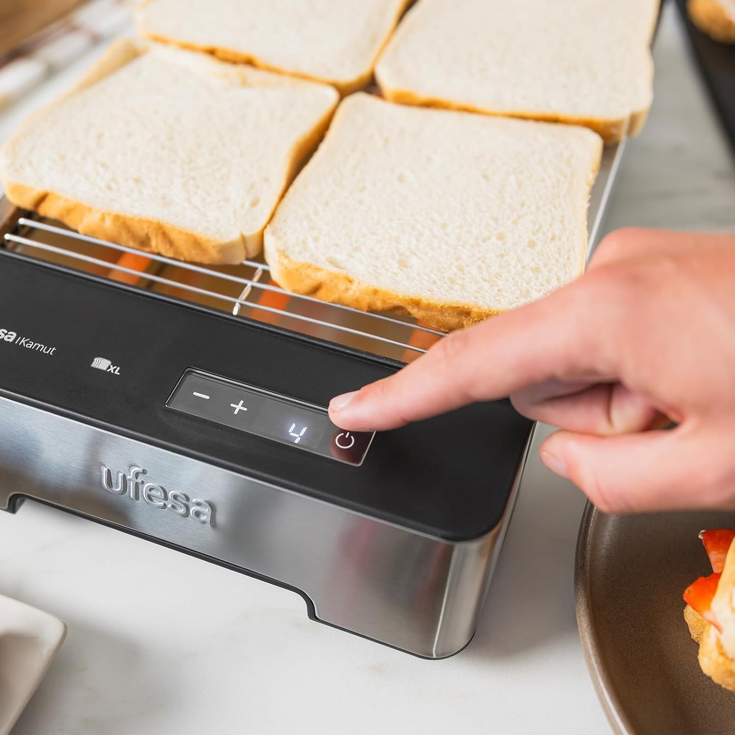 Flachtoaster Kamut mit Quarz-Heizelementen, Digital