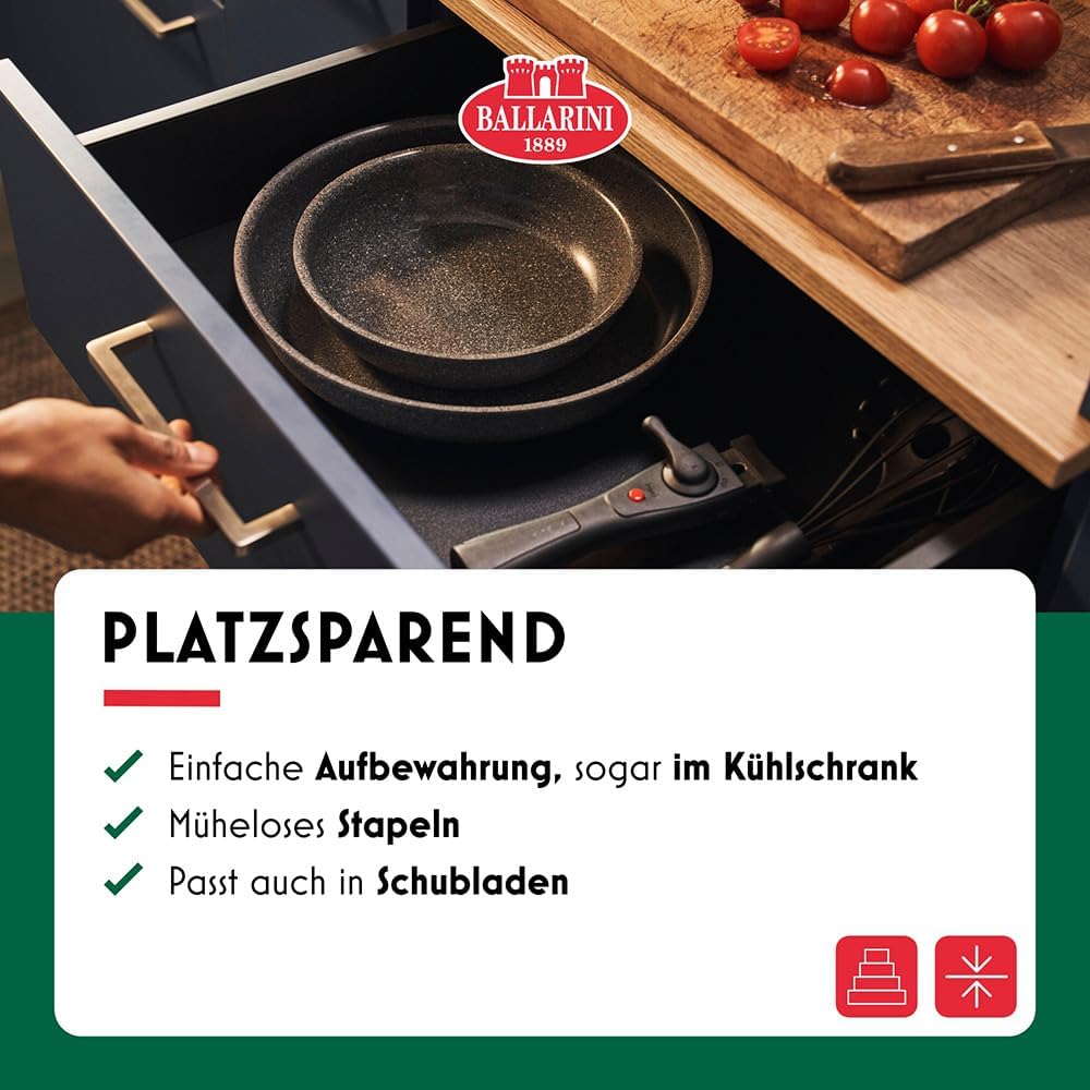 4-tlg Torre Bratpfannen Set 20 + 28cm, 2-tlg (inkl. 2 Griffe)