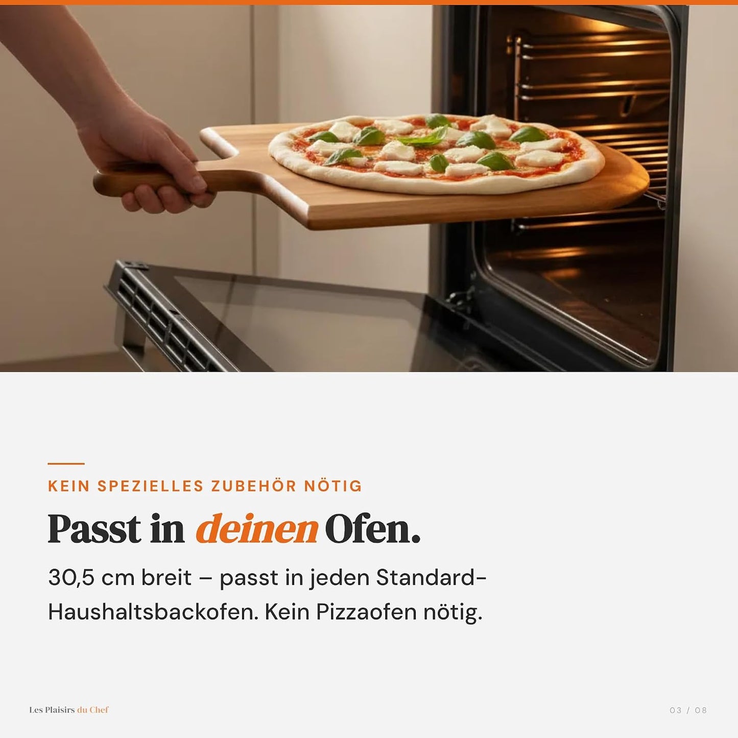 Pizzabrett & Pizzaschaufel, 42L x 30.5B cm