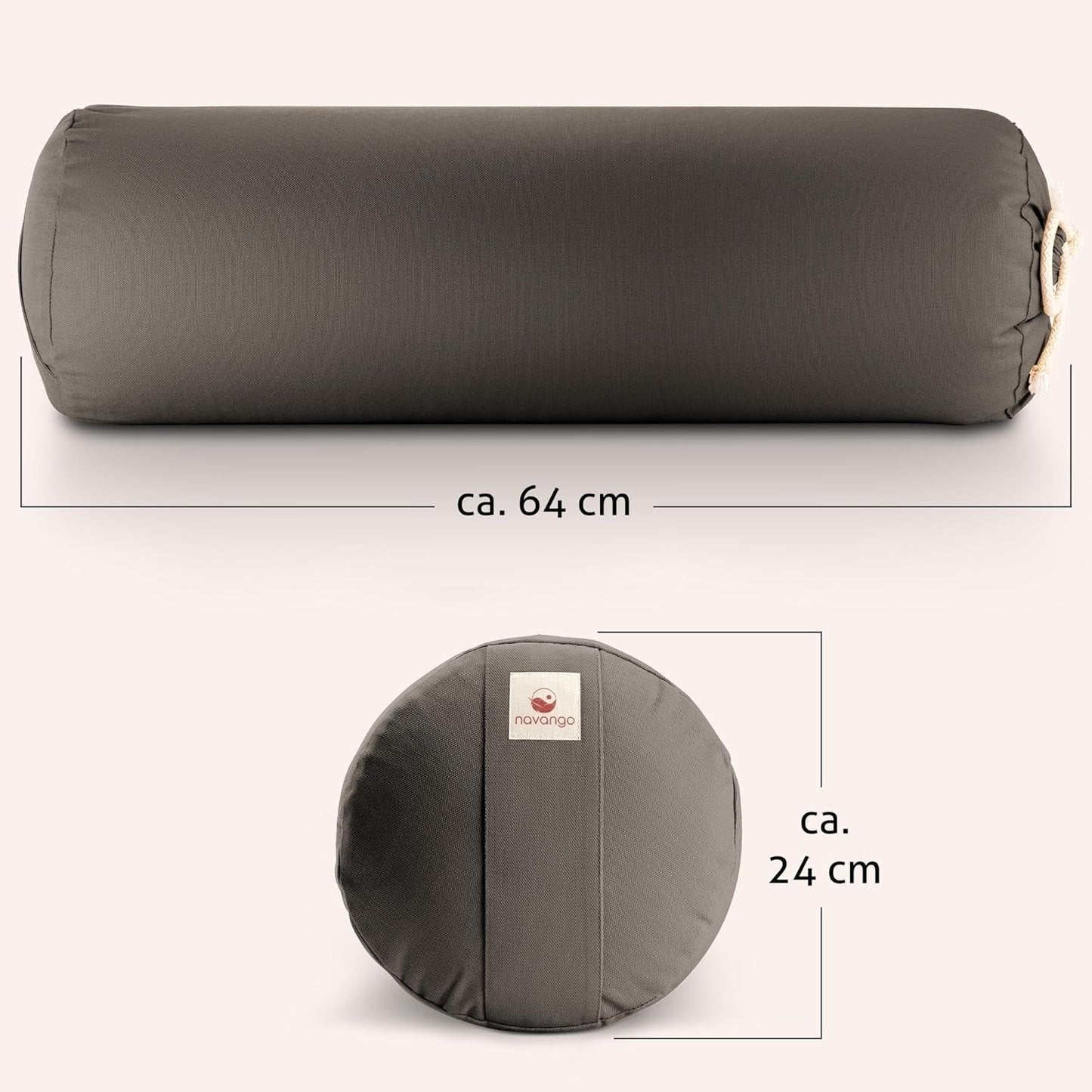 Yoga Bolster, Anthrazit