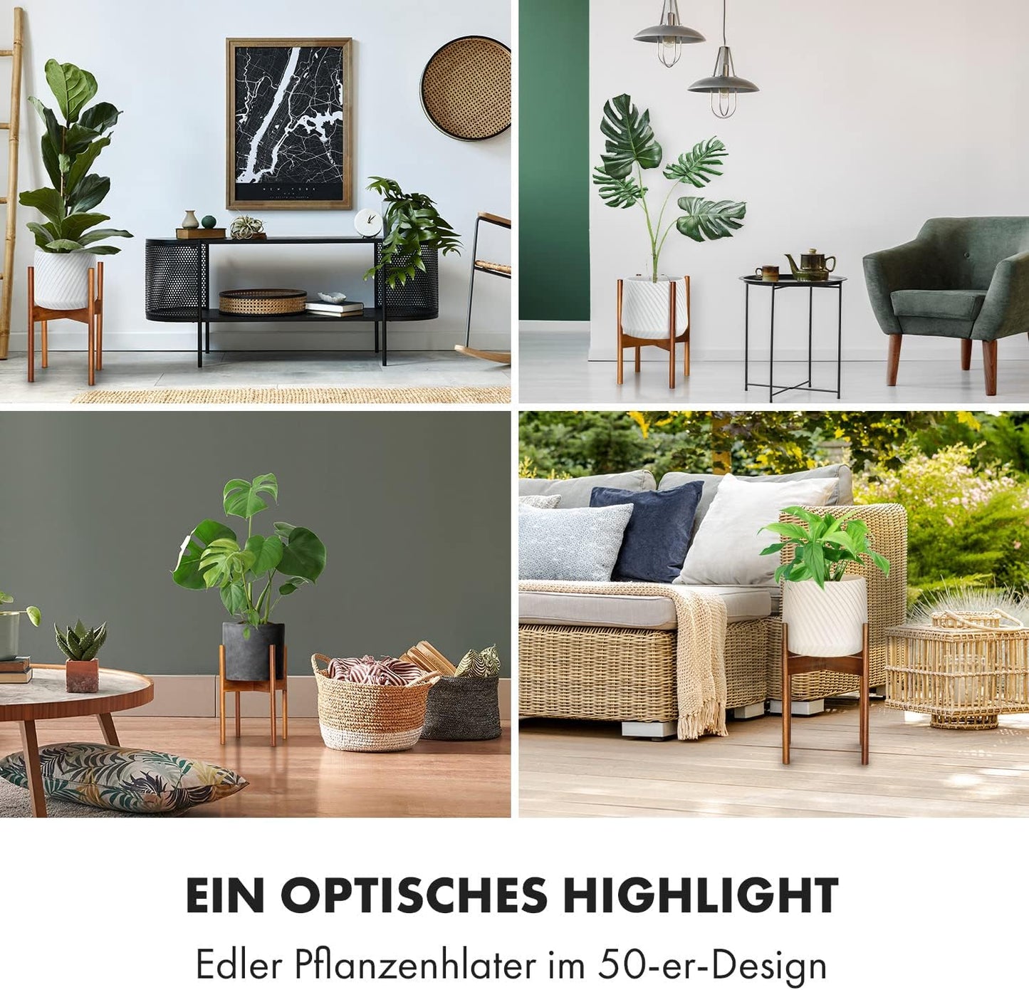 Pflanzenhocker Set, S/M/L / Akazie