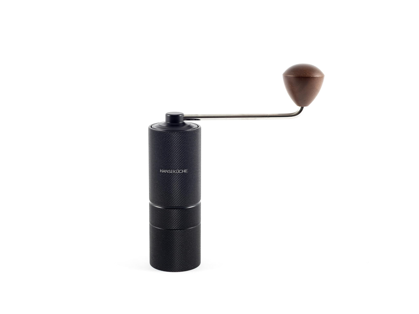 Manuelle Kaffeemühle mit Kegelmahlwerk, Schwarz Matt Strukturiert