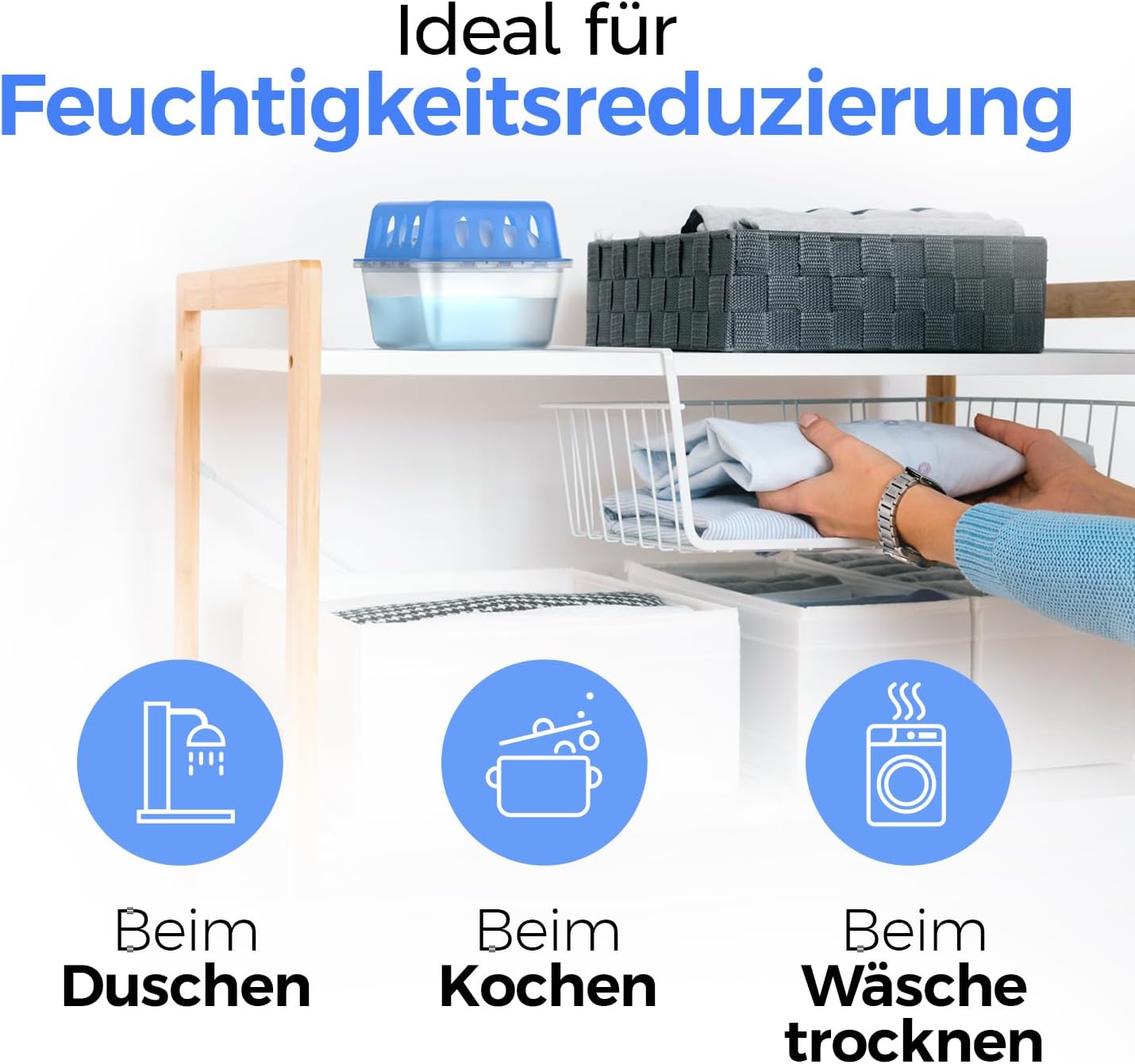Luftentfeuchter mit Nachfüllpacks, 4x Luftentfeuchter + 9x Nachfüllpacks