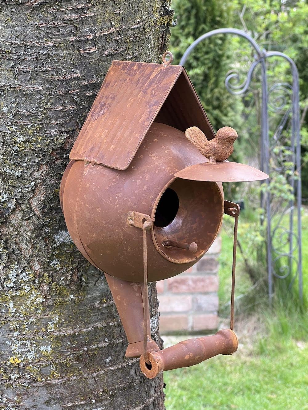 Vogelhaus zum Aufhängen aus Metall