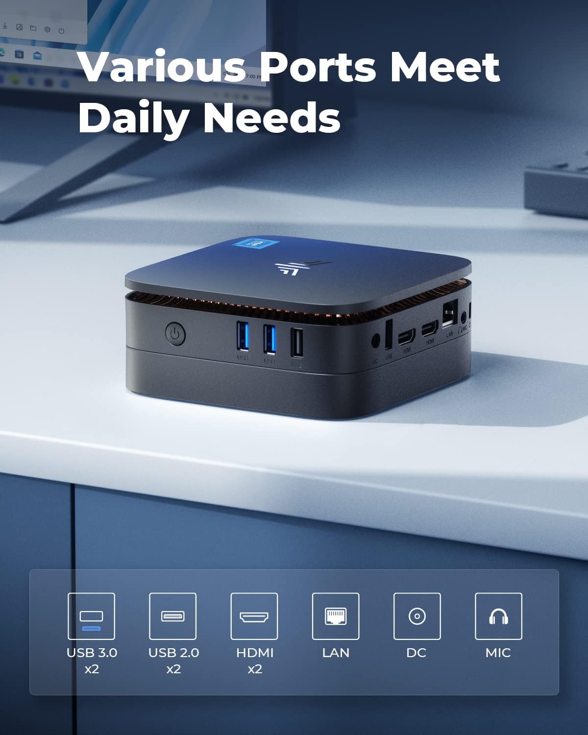 Mini PC Alder Lake N97 mit Dual Display, Ιntel Alder Lake-Ν97/16GB+1TB