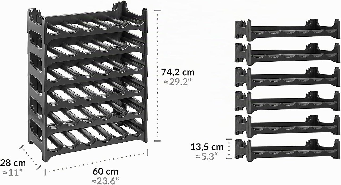 Modulares Flaschenregal, 6 Module für 36 Flaschen