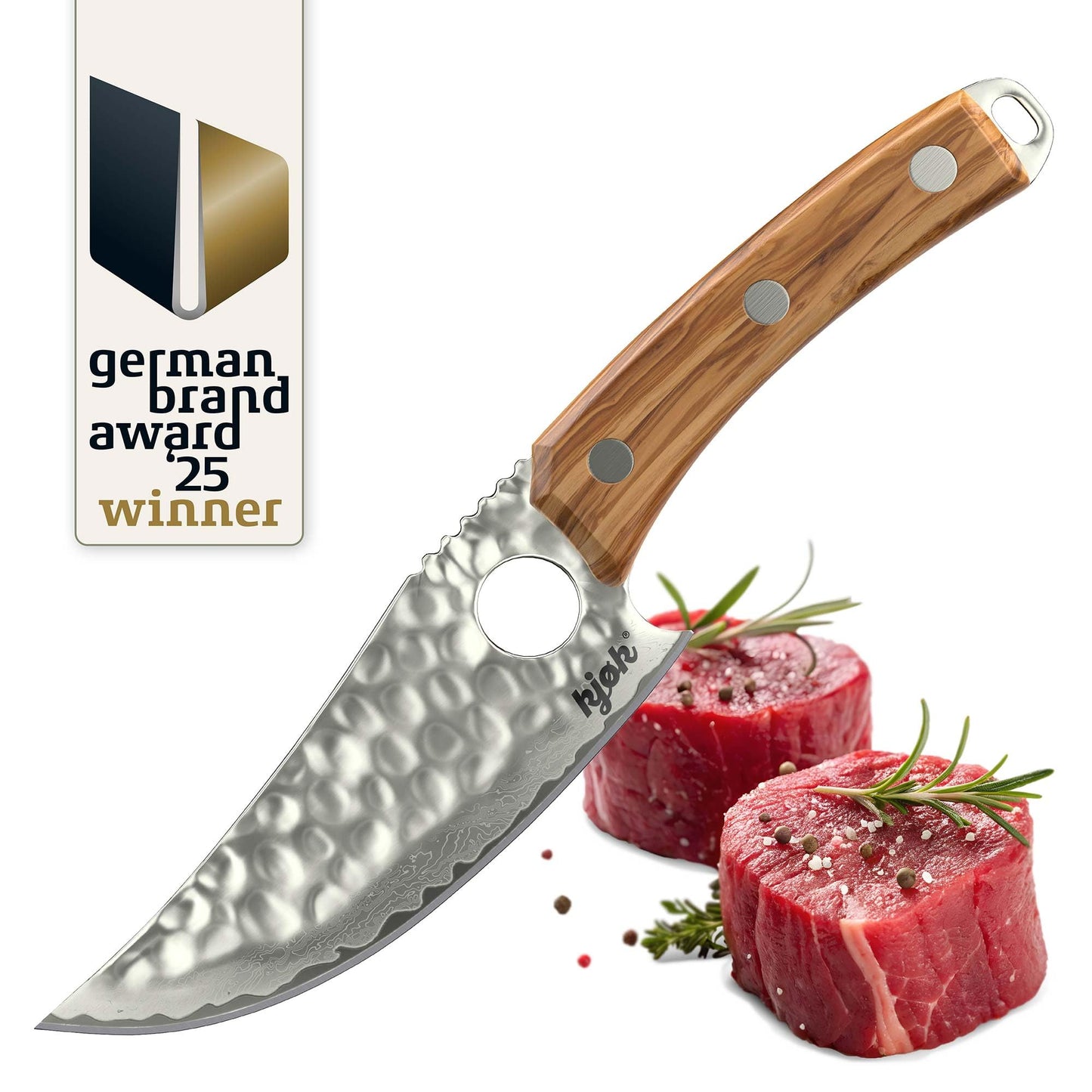 Damastmesser Kochmesser, V1: 62±2 Hrc