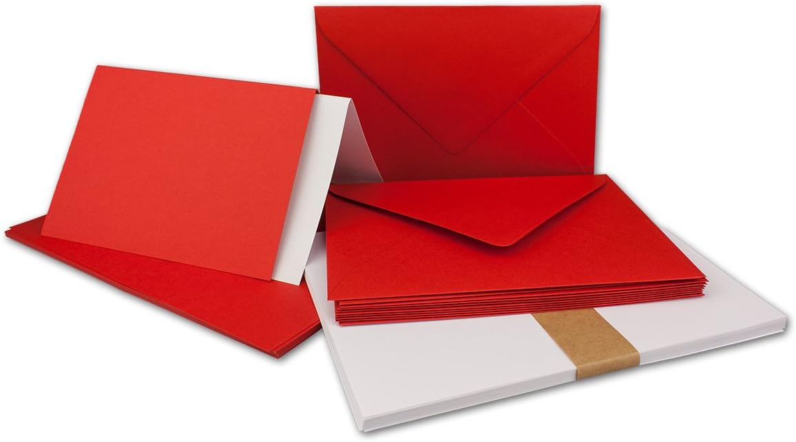 Faltkarten SET, 100 Karten-Sets, 29-Rot
