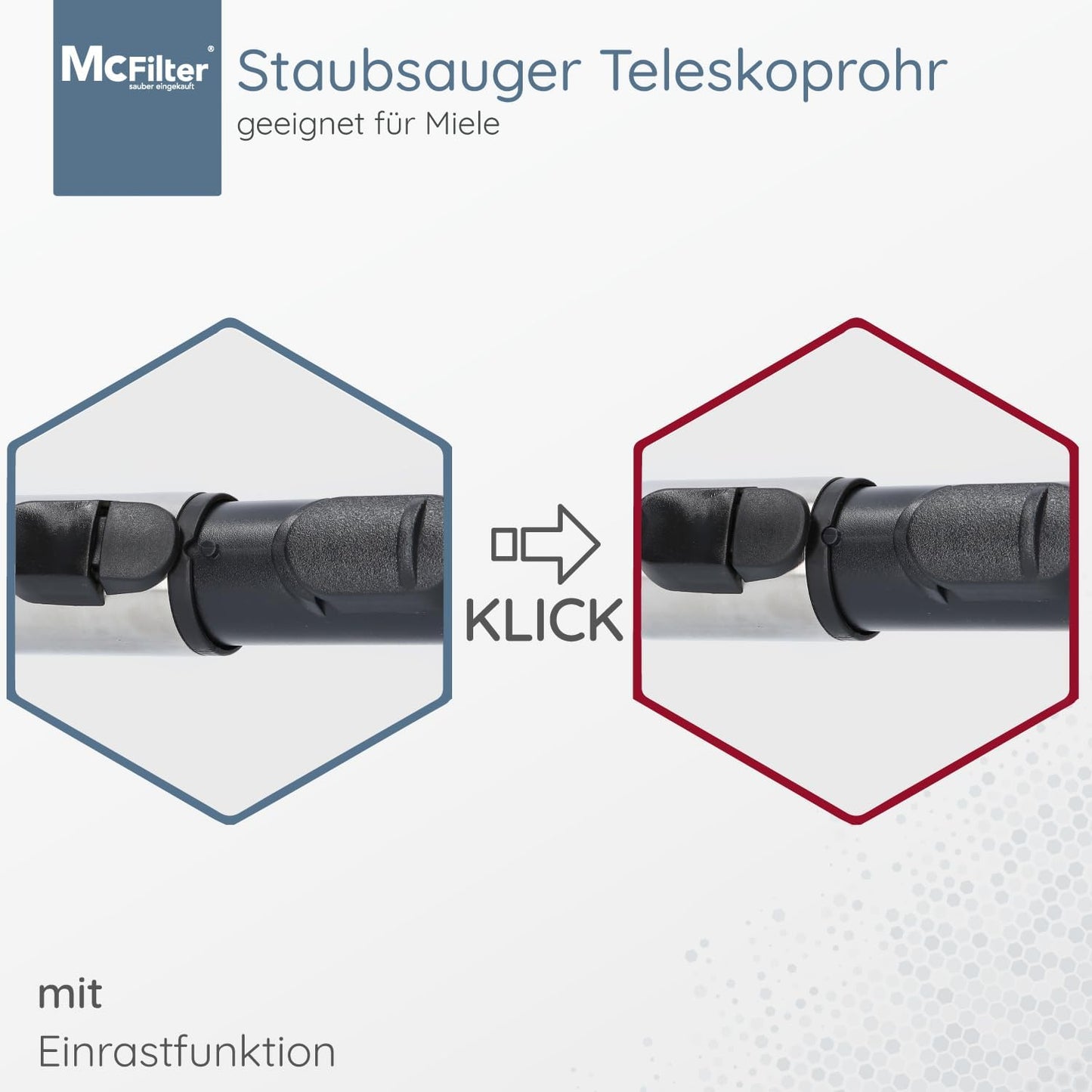 Teleskoprohr für Miele Blizzard CX1 PowerLine Staubsauger, 6: Teleskoprohr 5: Blizzard CX1 PowerLine