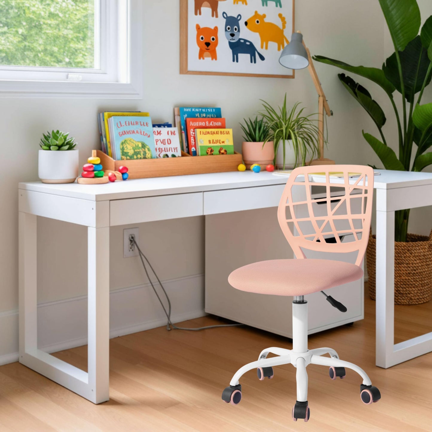 Ergonomischer Kinder-Drehstuhl, Candy-pfirsich