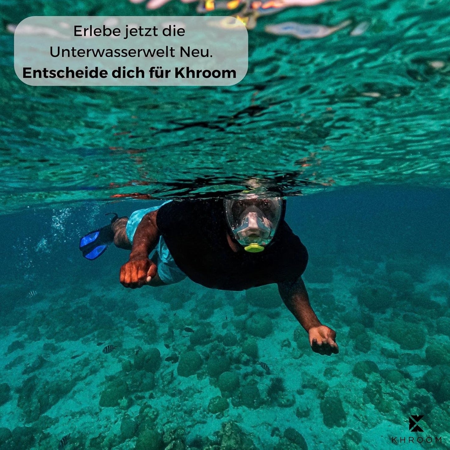 Seaview Pro Schnorchelmaske, ab 1.70m (L-XL), Neon-Grün + Soft Case
