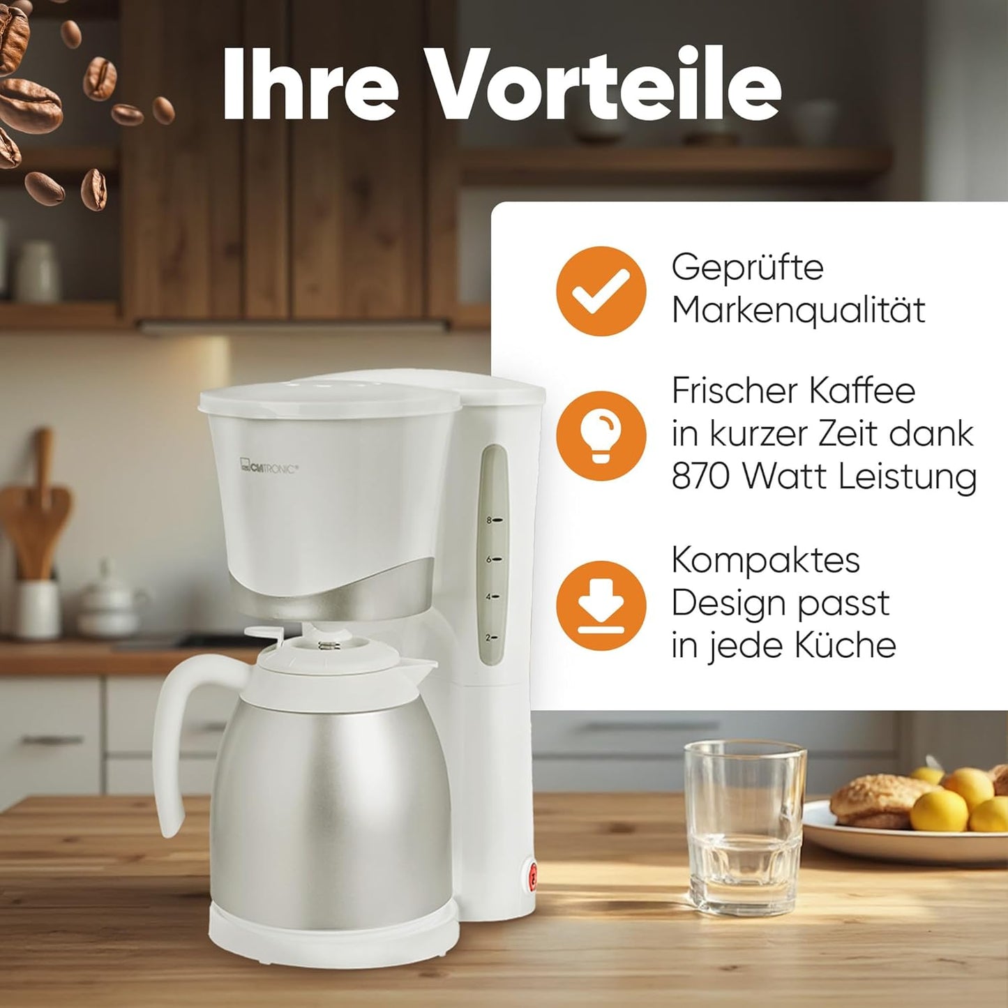 KA 3327 Filterkaffeemaschine mit Thermoskanne, Weiss