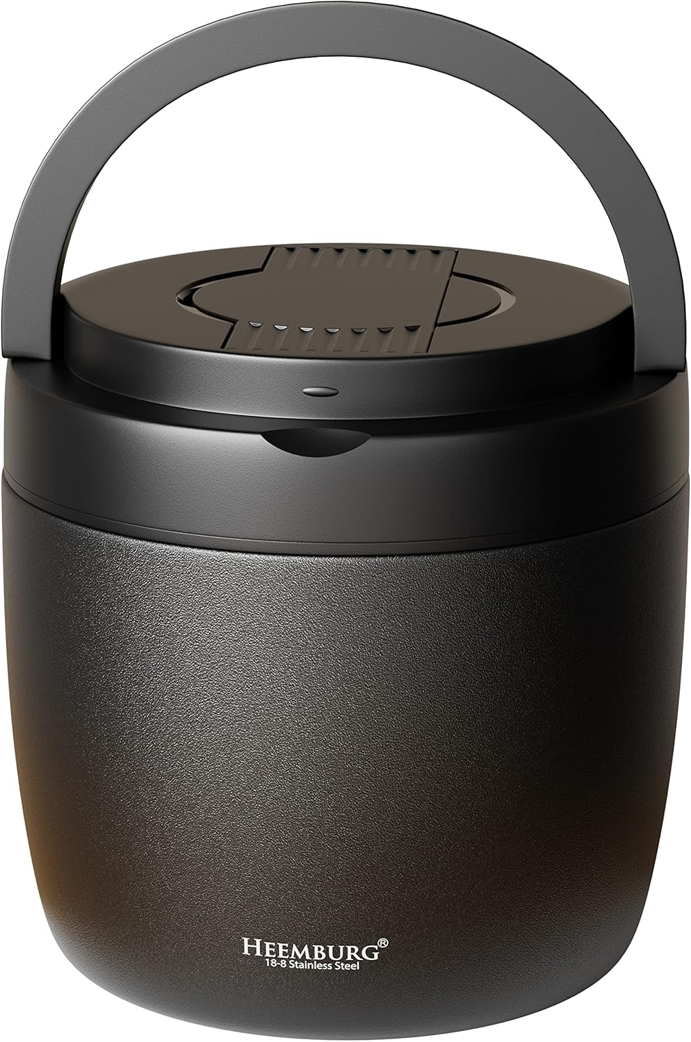 Thermobehälter für Essen, isolierte Lunchbox 1L, Schwarz 970 ml
