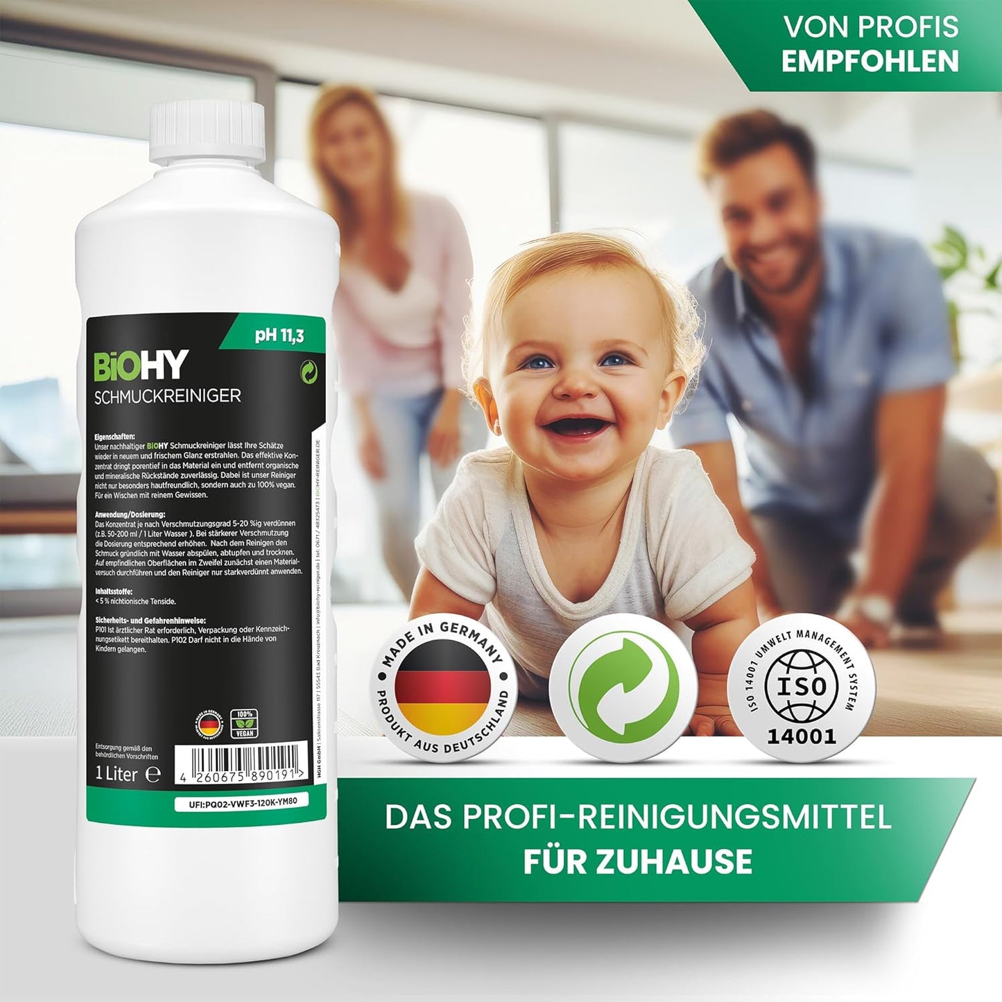 Schmuckreiniger-Konzentrat für Ultraschallgeräte (1 l), Schmuck 1 l (1er Pack)