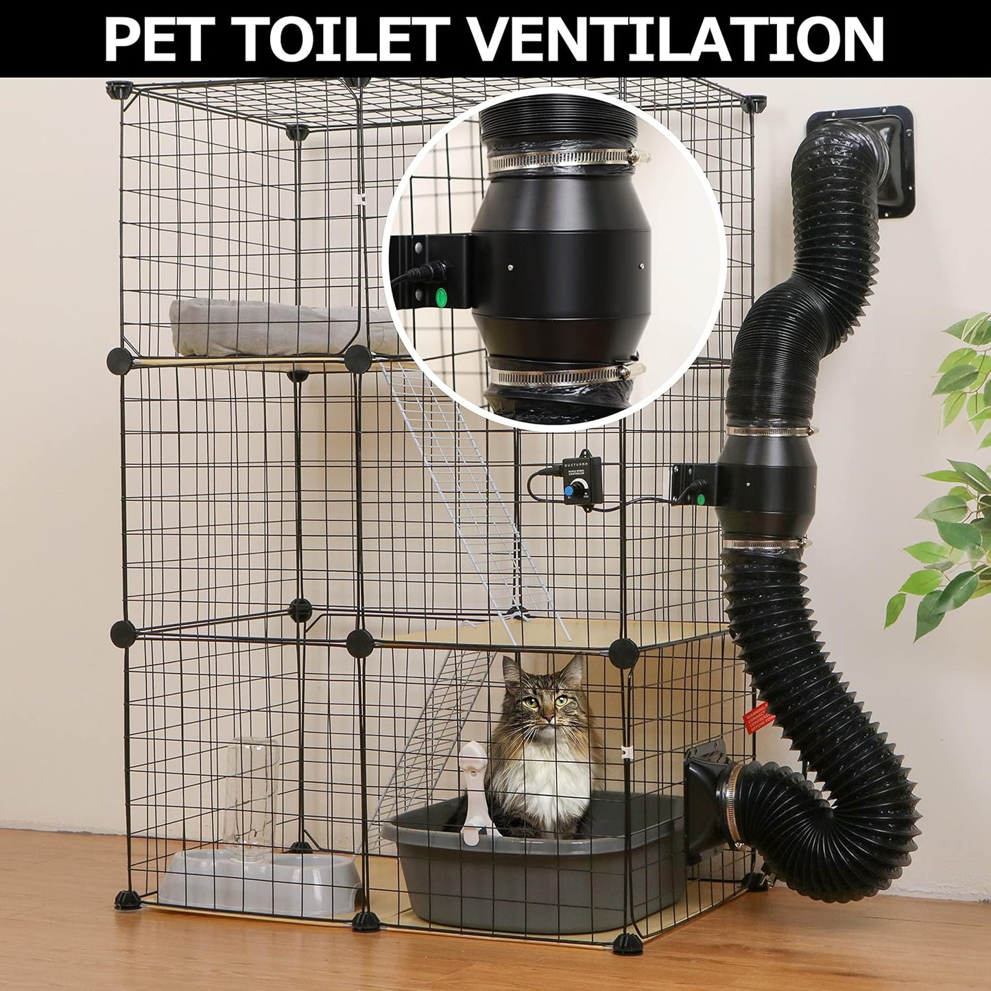 Rohrventilator mit Drehzahlregler, 100mm mit Drehzahlregler