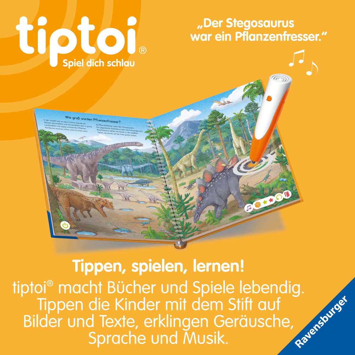 Tiptoi Wir entdecken die Dinosaurier Buch, Spiralbindung