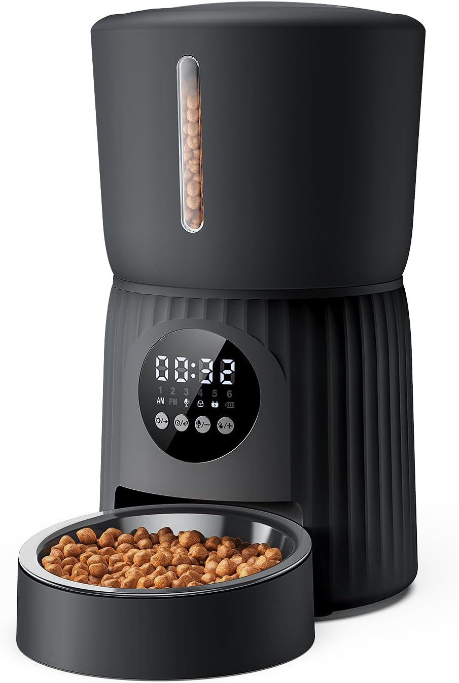 Futterautomat PF21SB mit Portionskontrolle, 4L-Schwarz