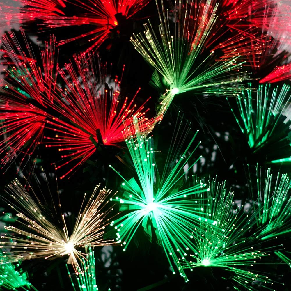 Künstlicher Weihnachtsbaum mit 260 LEDs, 210cm, Led Glasfaser Weihnachtsbaum