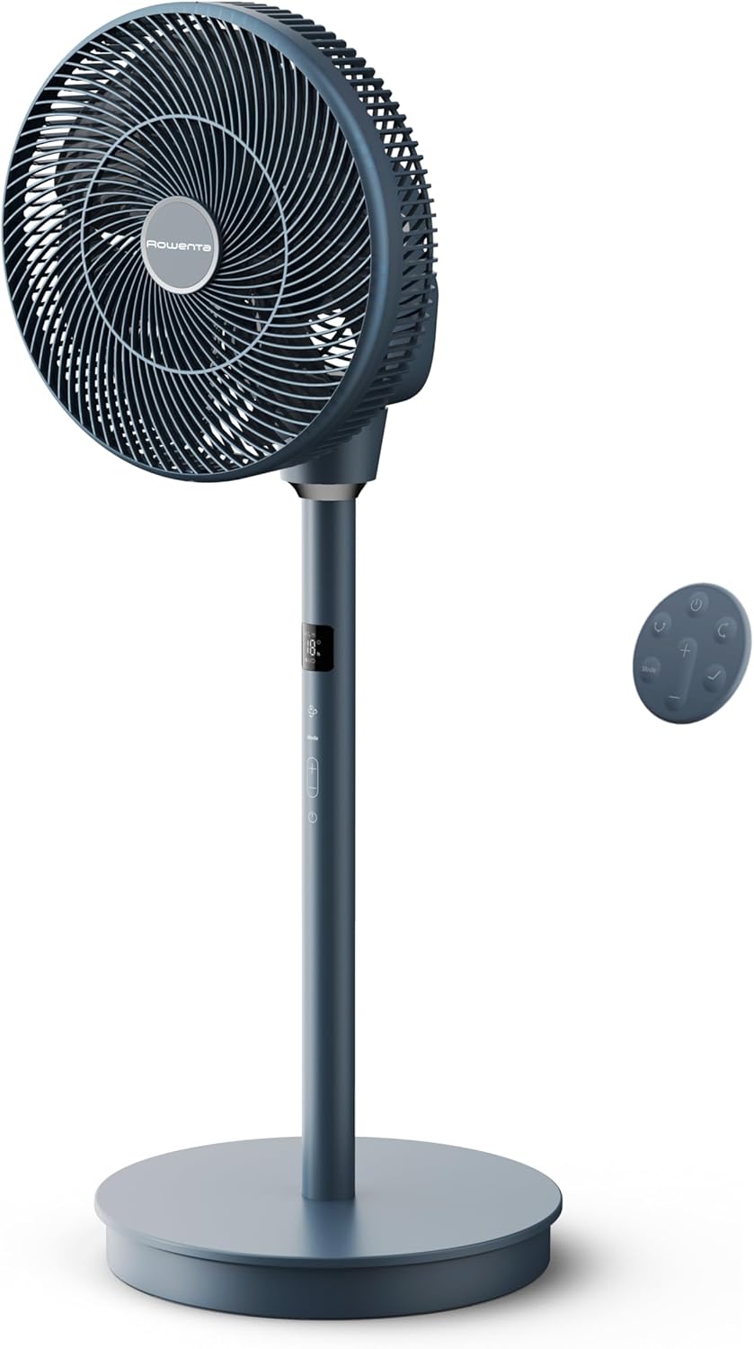 Turbo Swift Silence Standventilator mit 18 Geschwindigkeiten, Blau