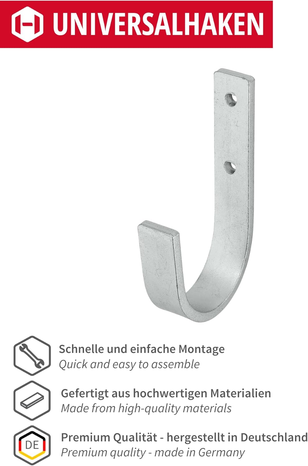 10-teiliges Wandhalterungs Set, 10 55 x 110 mm