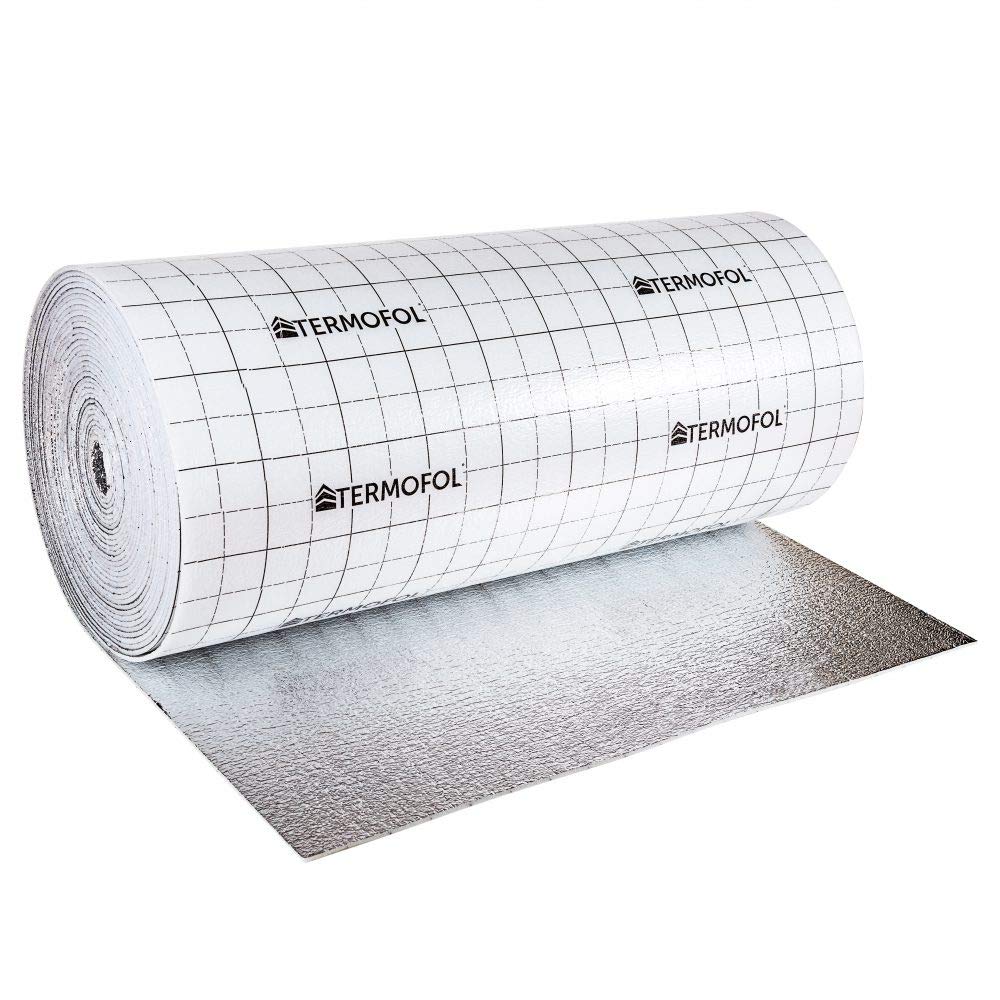 Isolierung für Böden & Dächer 1x10m Fussbodenheizung geeignet, 7mm 1m x 10m