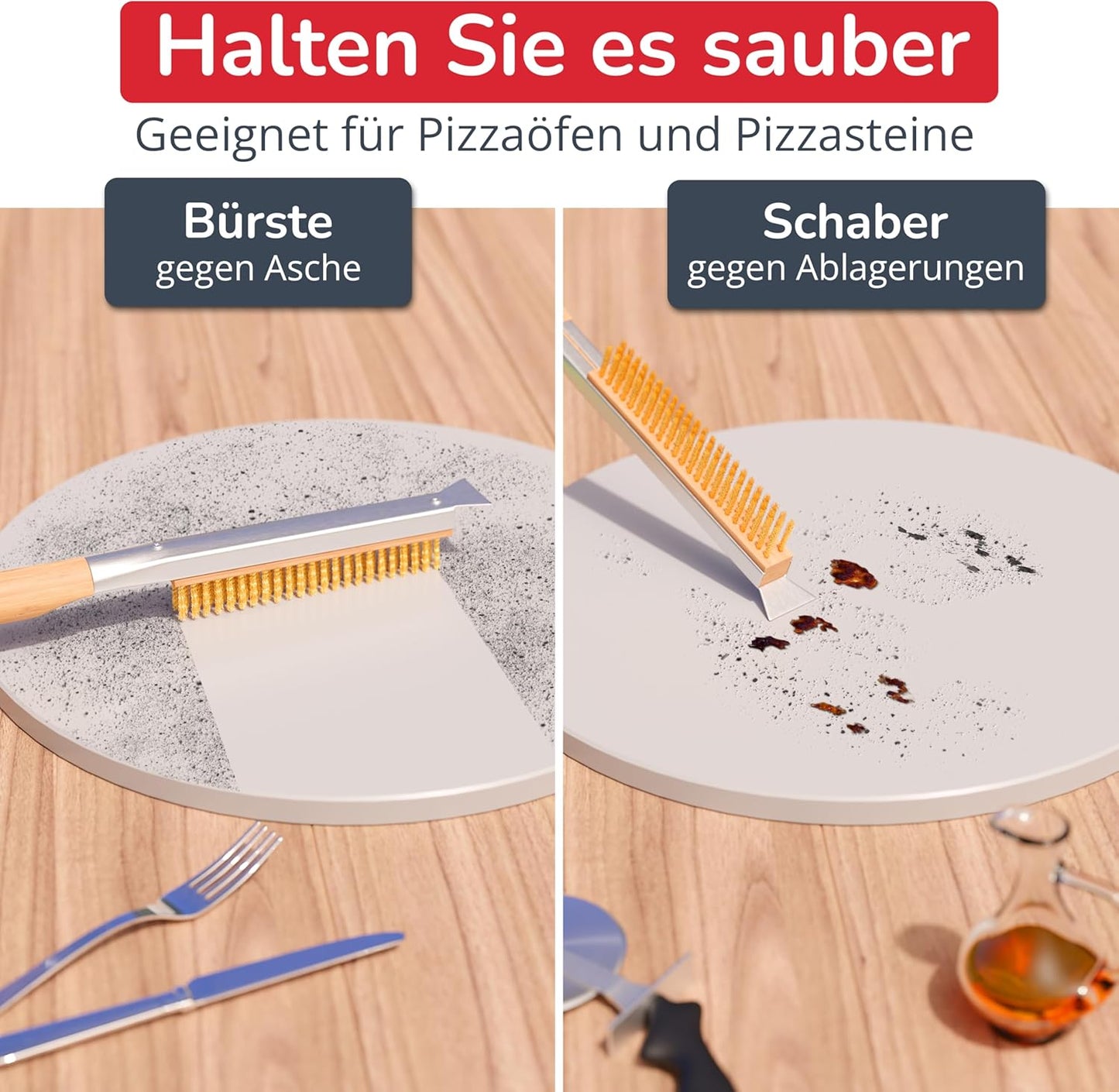 Pizzaofenbürste, 66 cm, XL