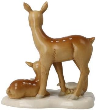 Figur Rehe im Schnee, 14cm, Mehrfarbig