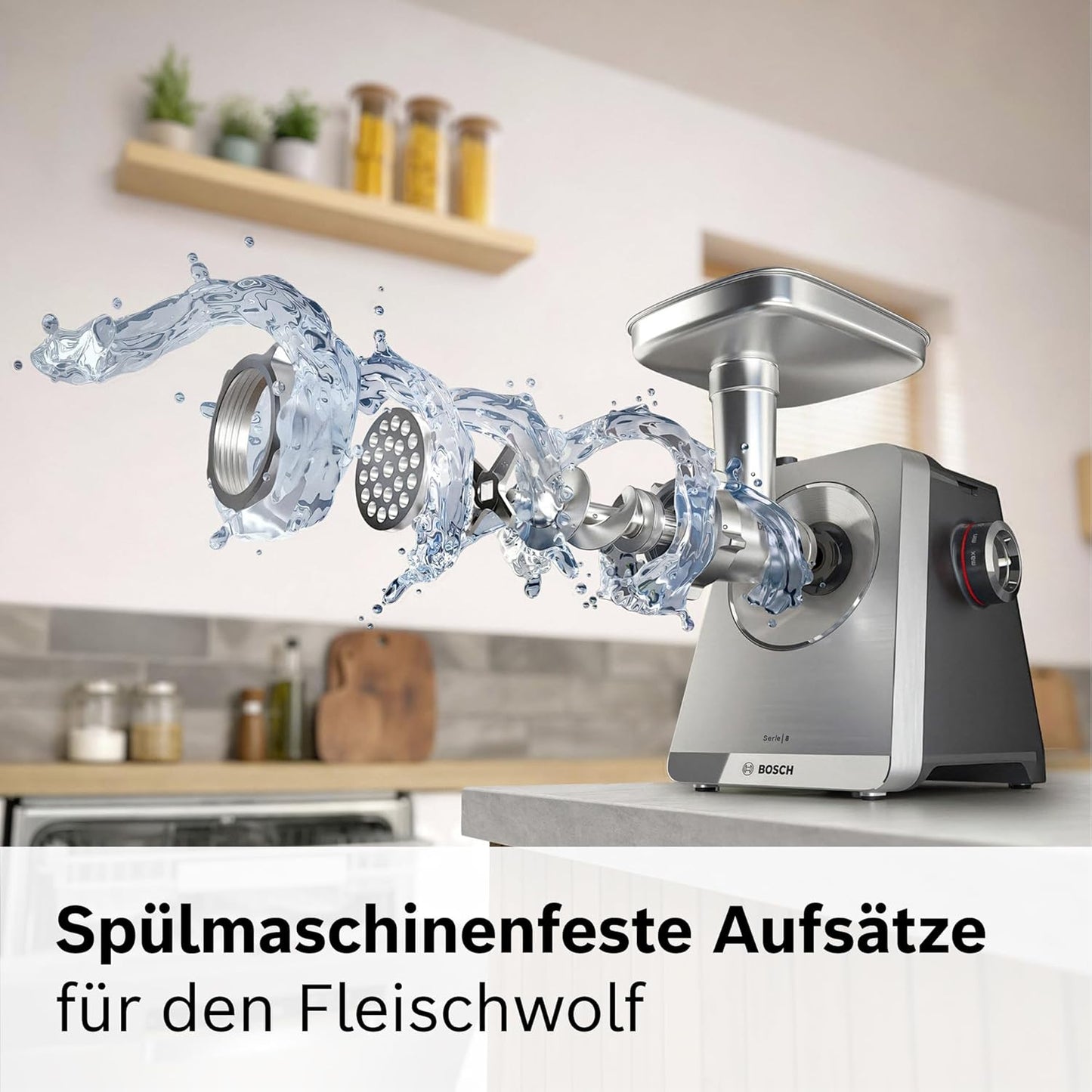 Fleischwolf Serie 8 mit Kebbe- & Wurst-Aufsatz