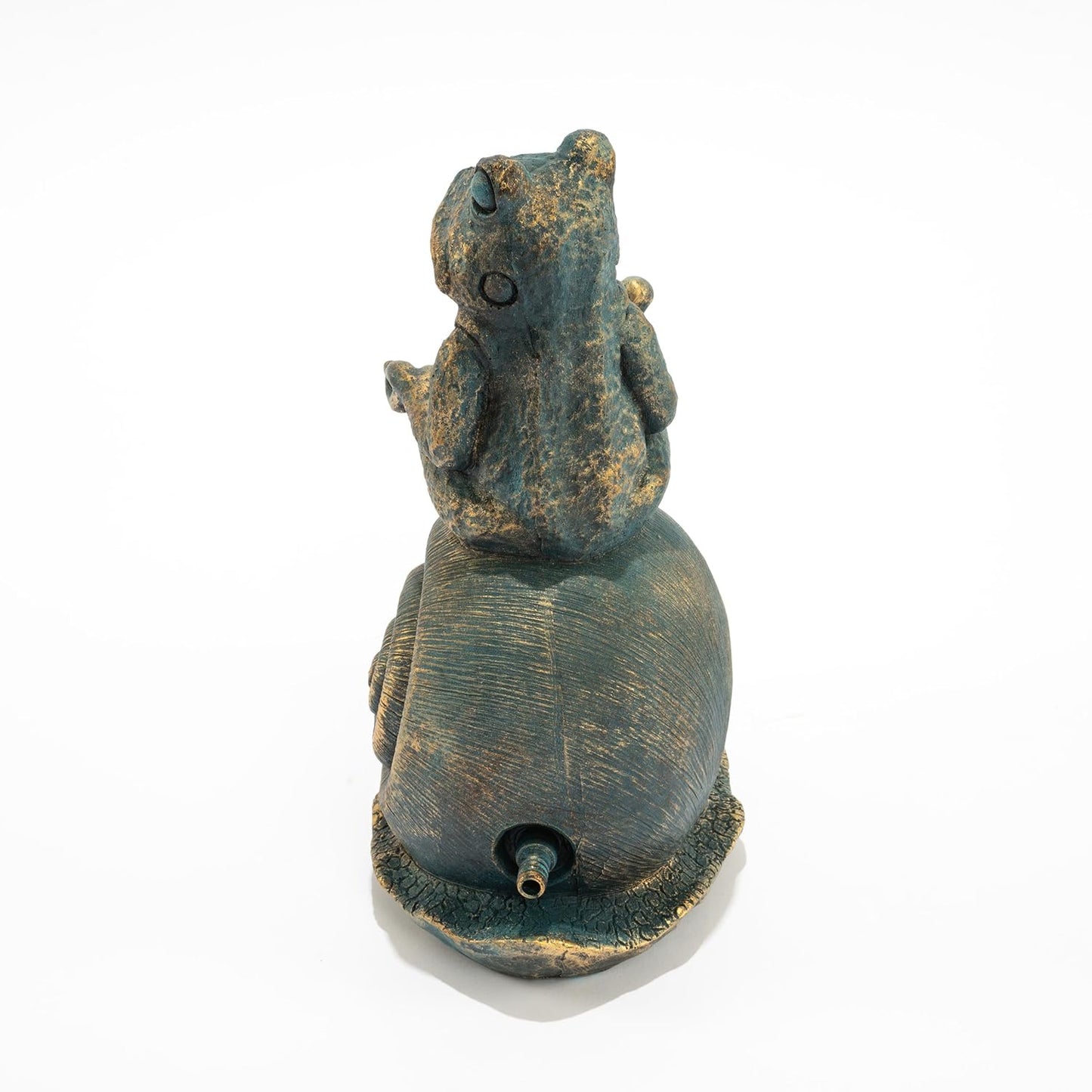 Wasserspeier-Figur Frosch auf Schnecke Lilly & Nelly