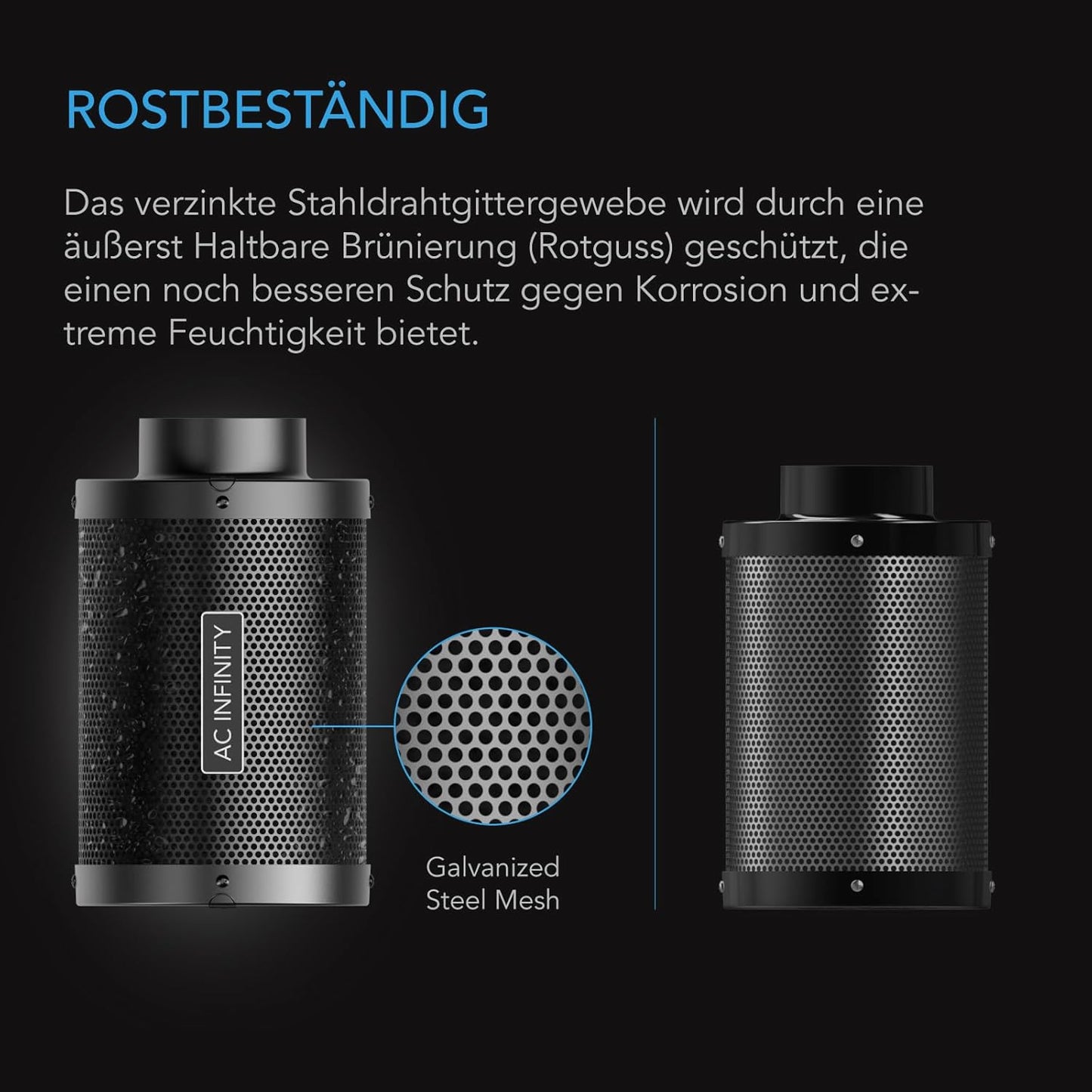 Aktivkohlefilter für Kanalventilator, 6-Inch