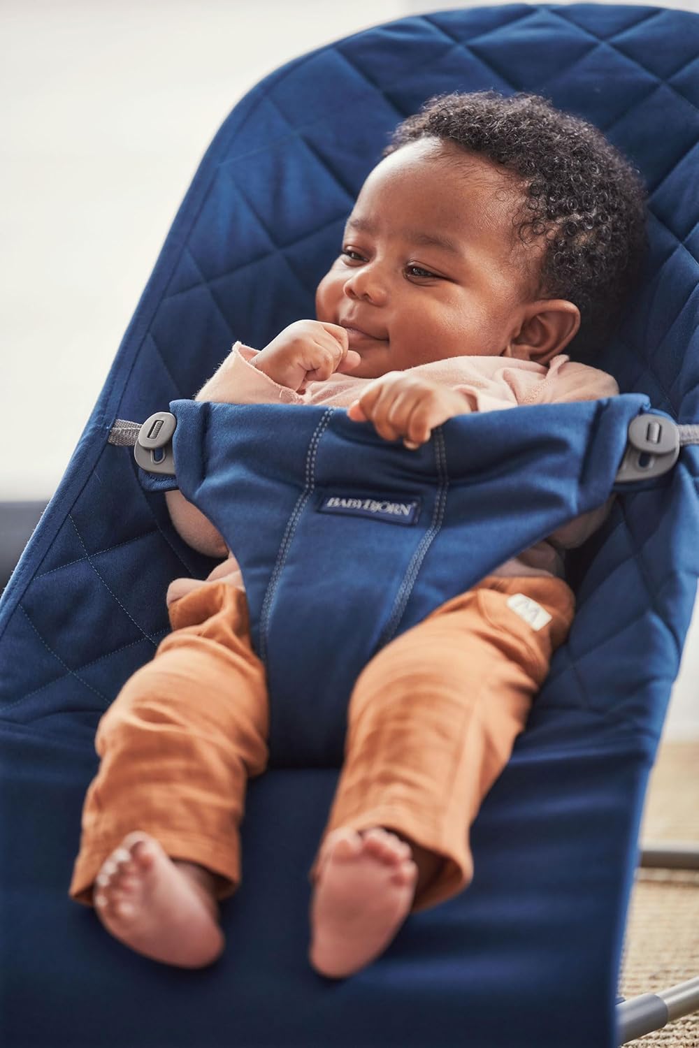 Babywippe Bliss, Mitternachtsblau / Gewebt, Klassische Steppung