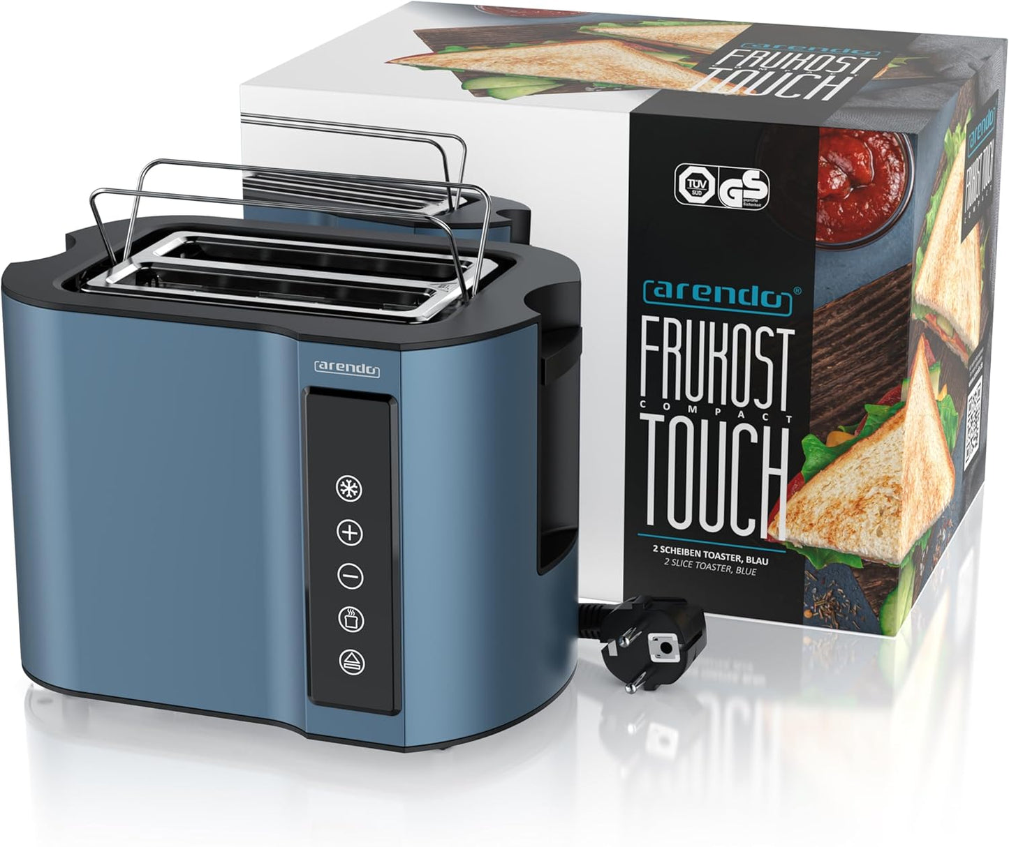 Toaster mit Display und 7 Bräunungsstufen, C: Blau