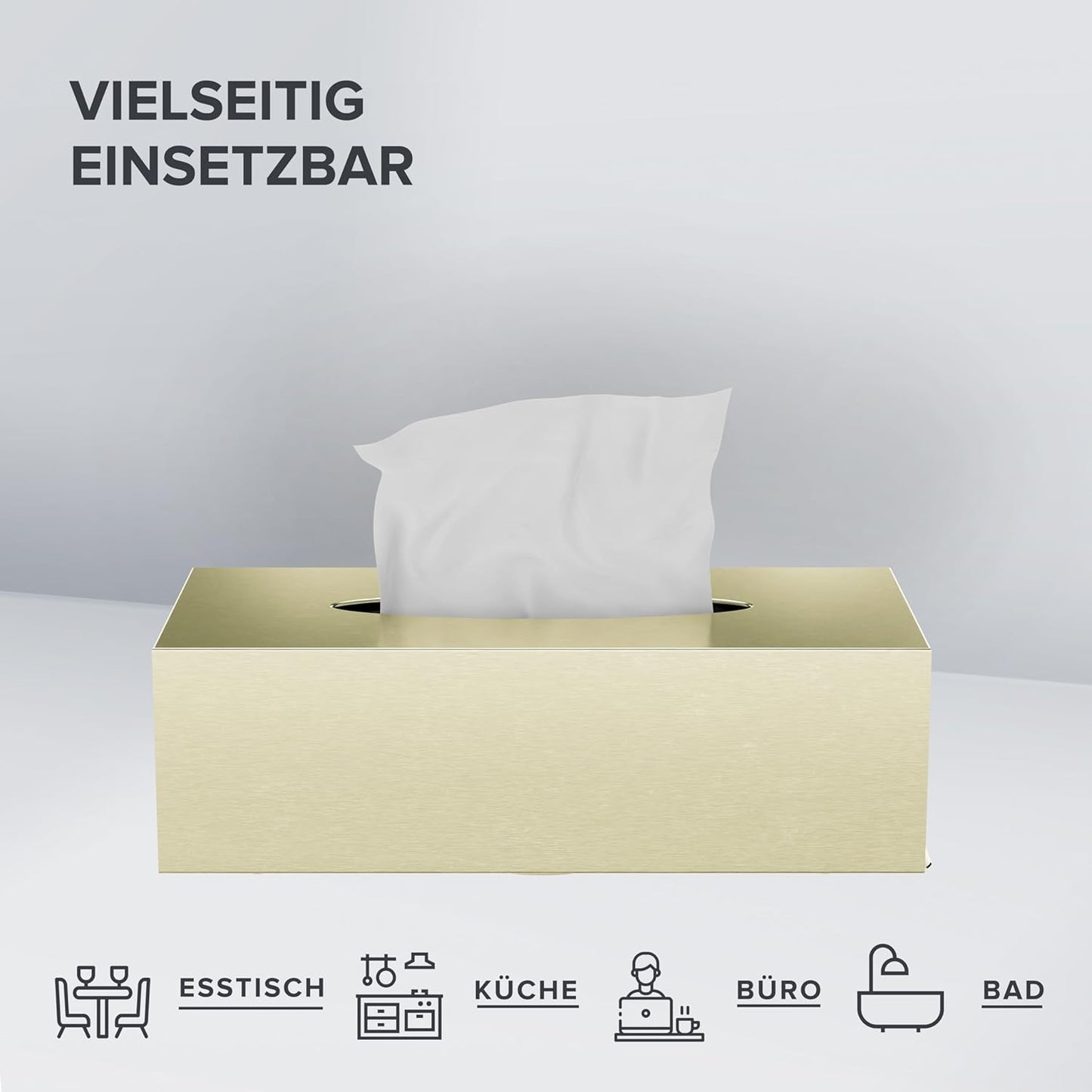 Kosmetiktücher-Box, Gold