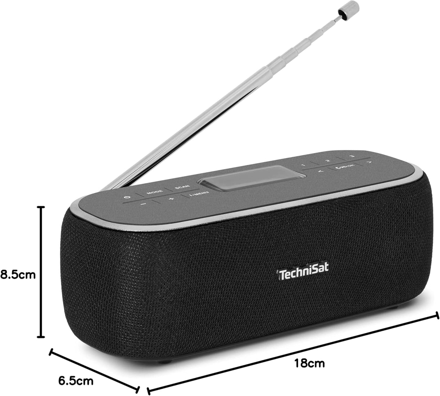 VIOLA BT 1 - Tragbarer Bluetooth-Lautsprecher mit DAB+, schwarz|DAB+, Bluetooth