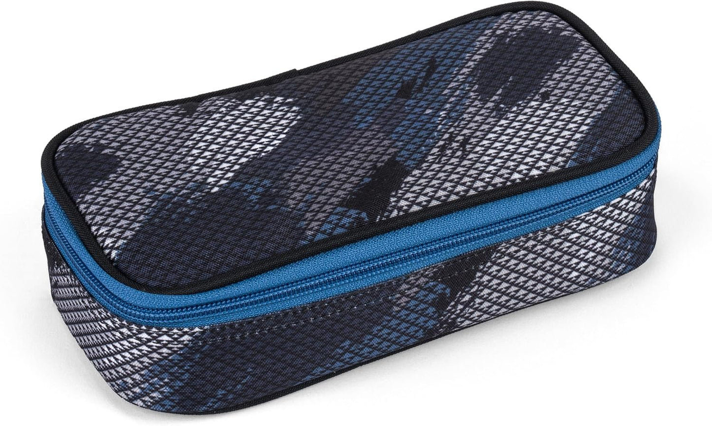 Schulrucksack-Set, Dunkelblau/Hellblau|8-teilig