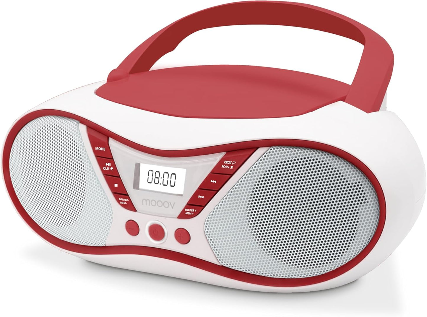 Tragbarer CD-Player, Red & White