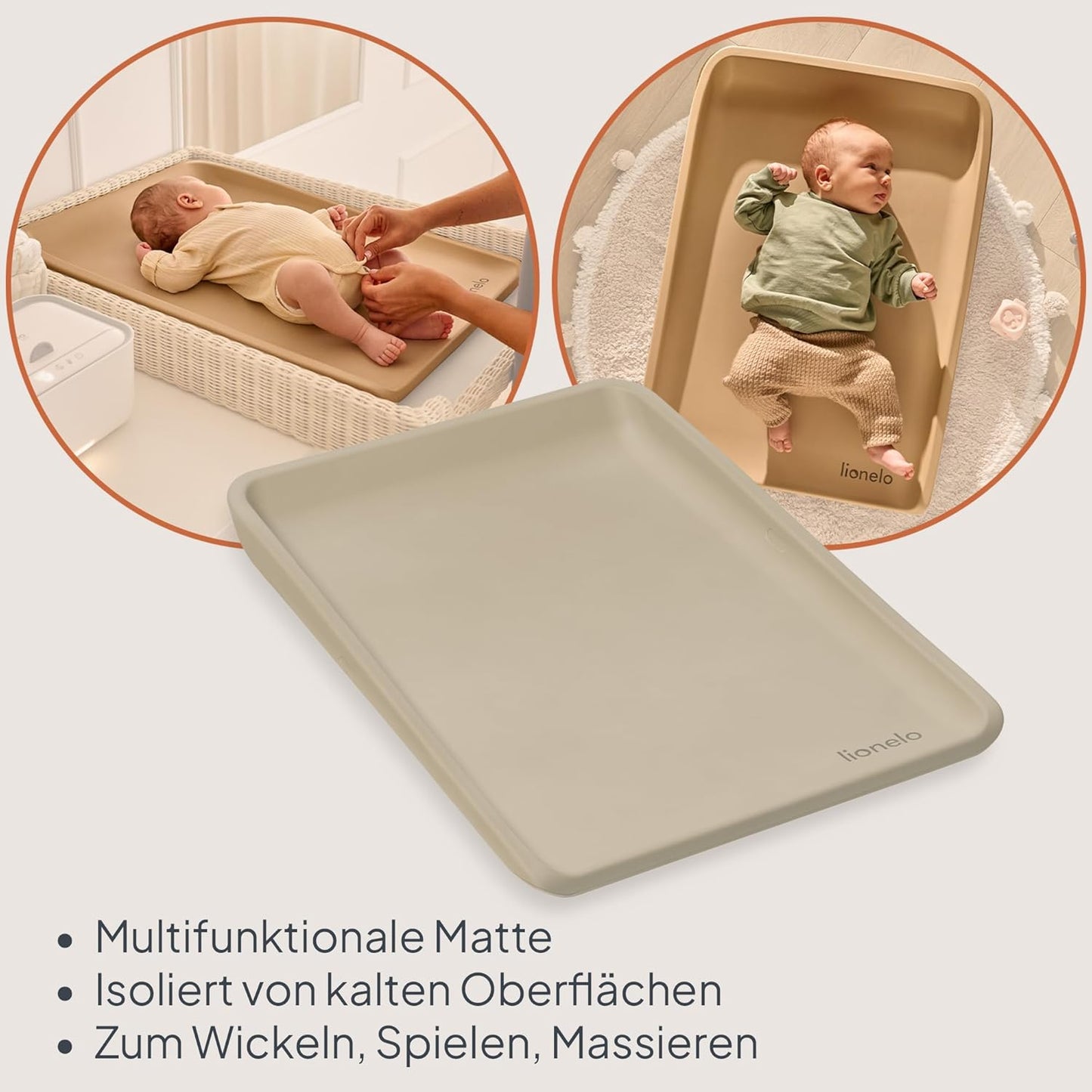 Wasserdichte Wickelauflage, Beige