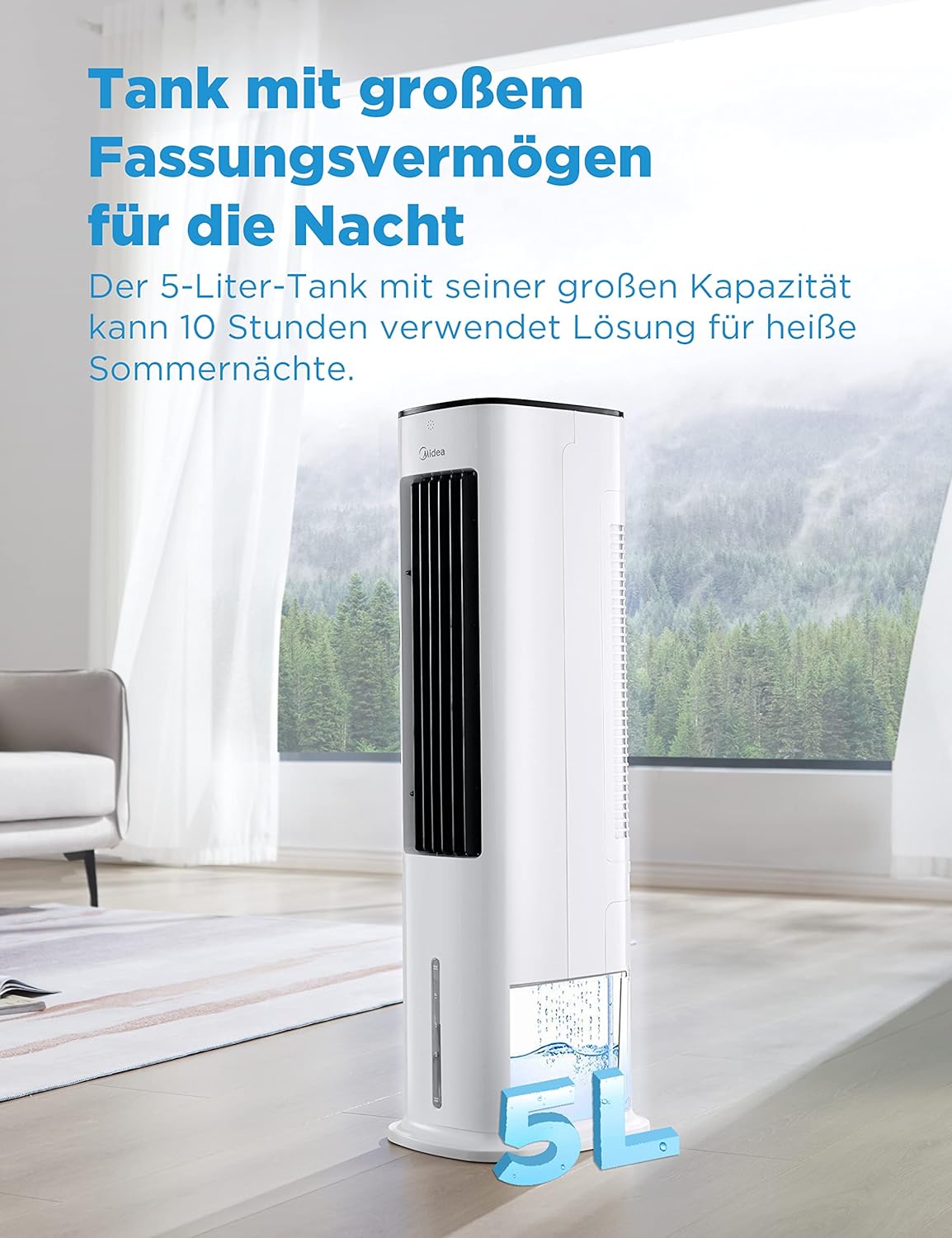 Luftkühler, Weiss 5L Wassertank